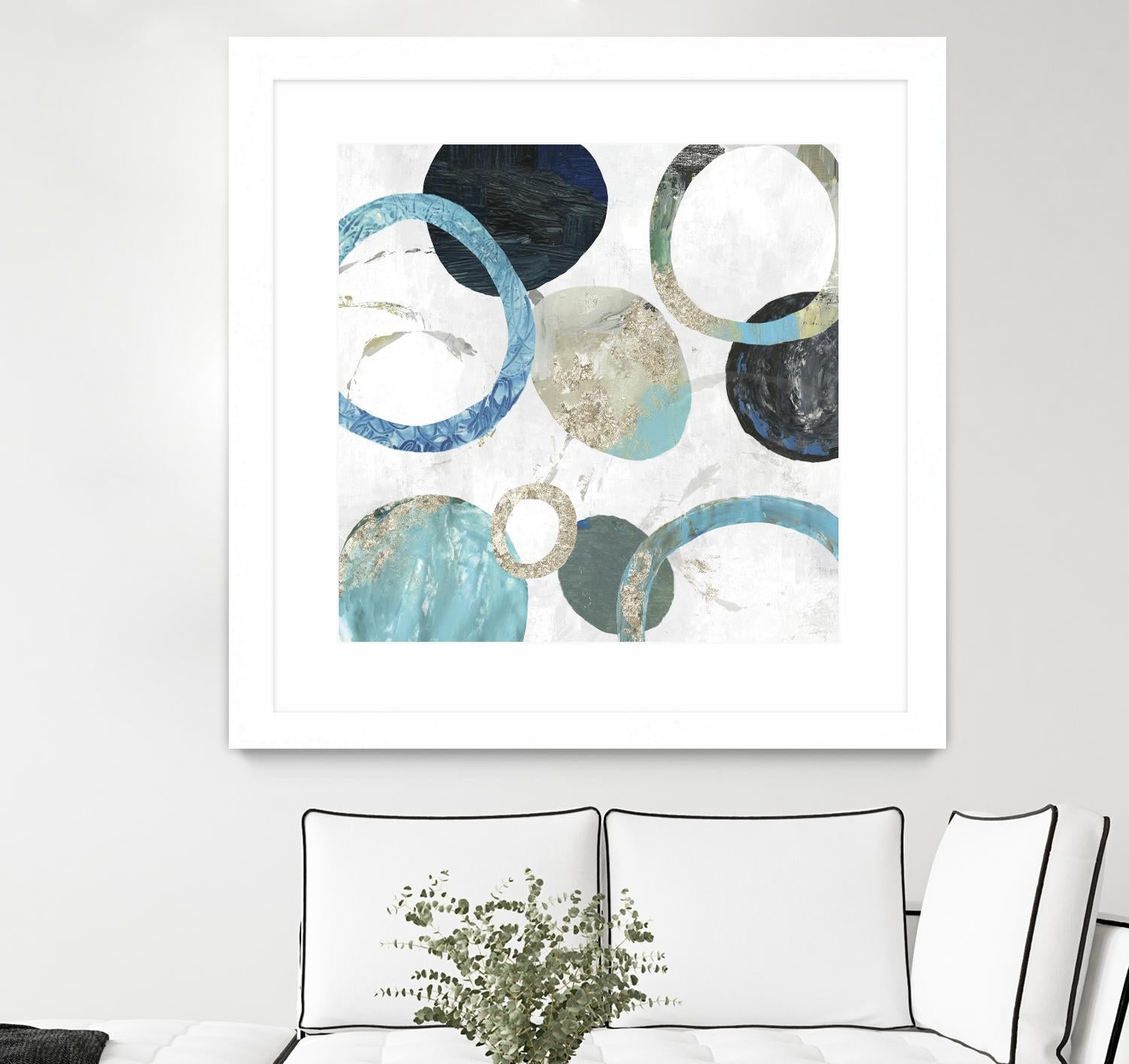 Rings II by Tom Reeves on GIANT ART - blue abstract