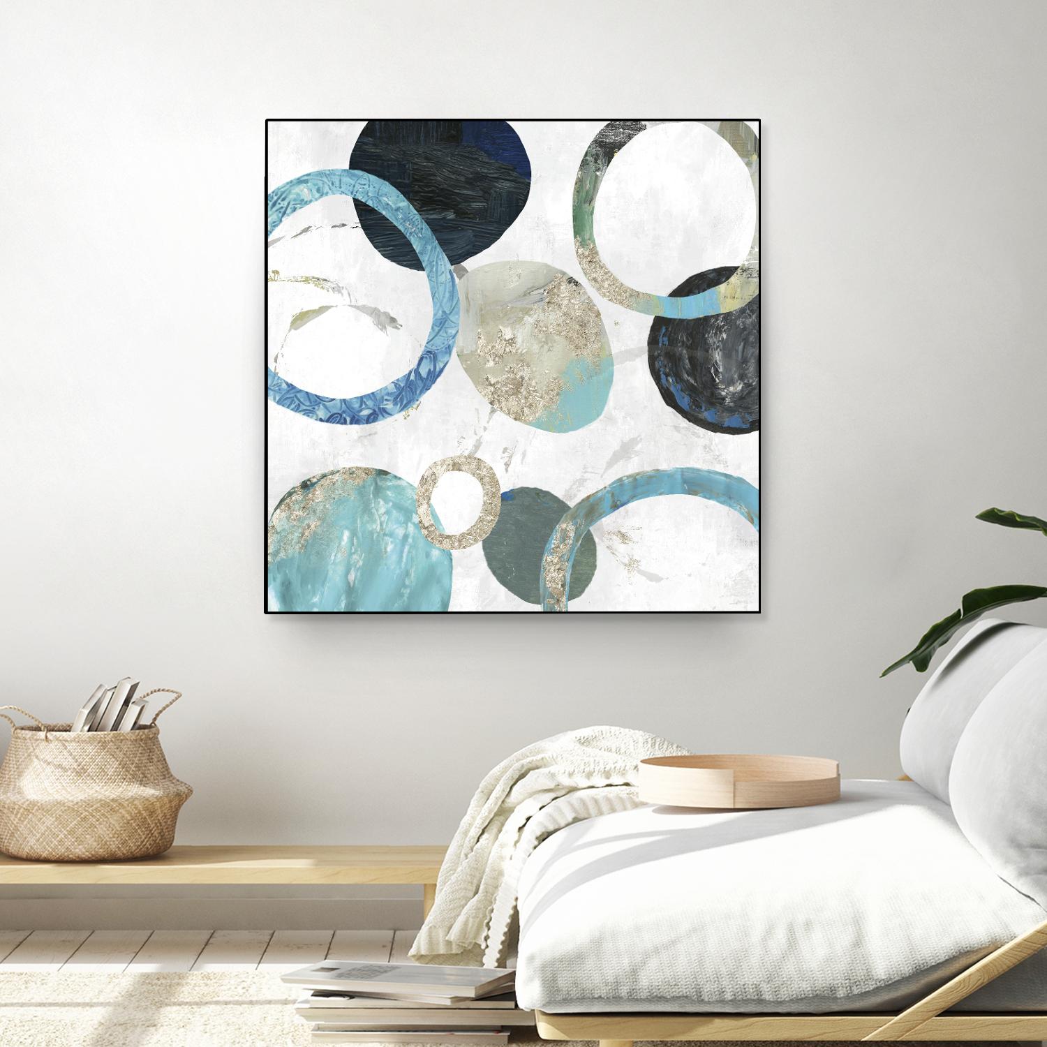 Rings II by Tom Reeves on GIANT ART - blue abstract