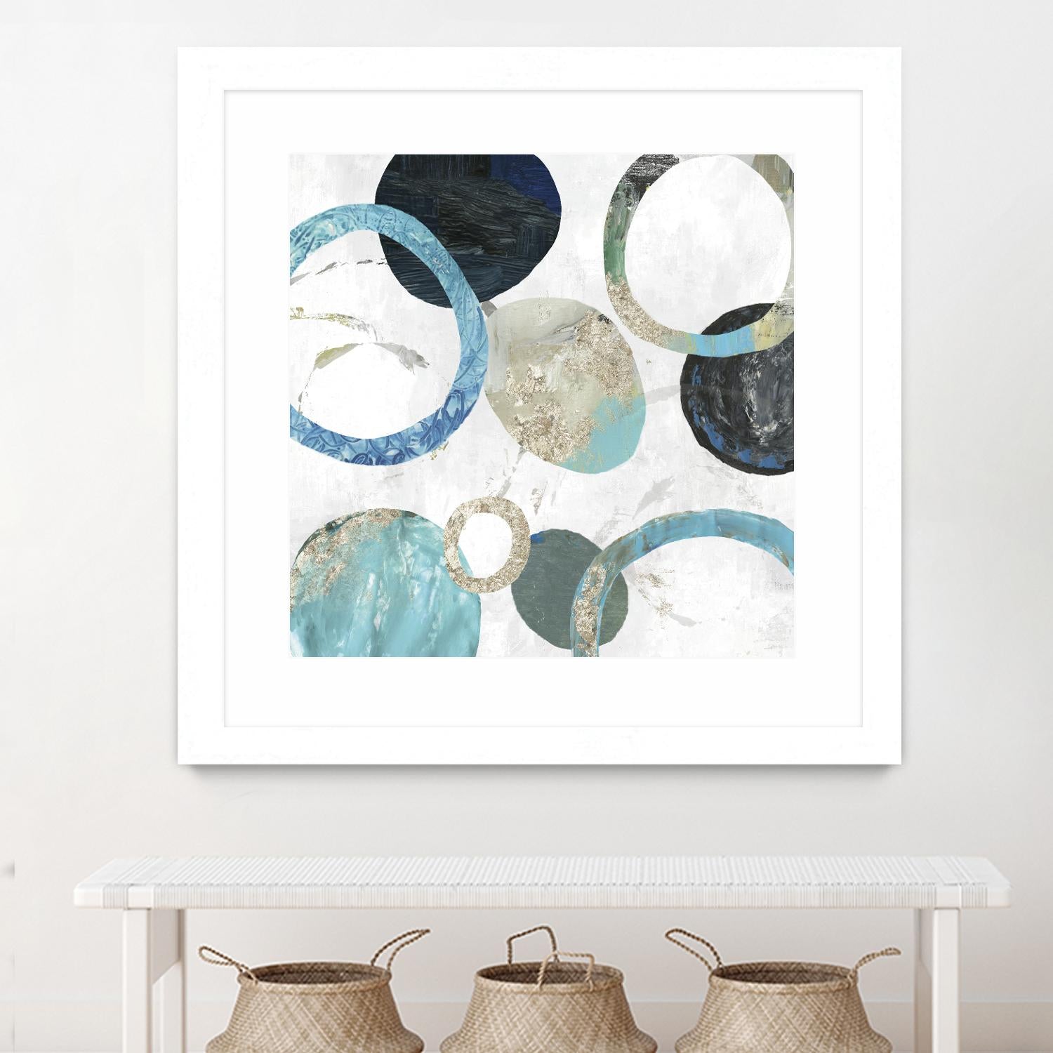 Rings II by Tom Reeves on GIANT ART - blue abstract