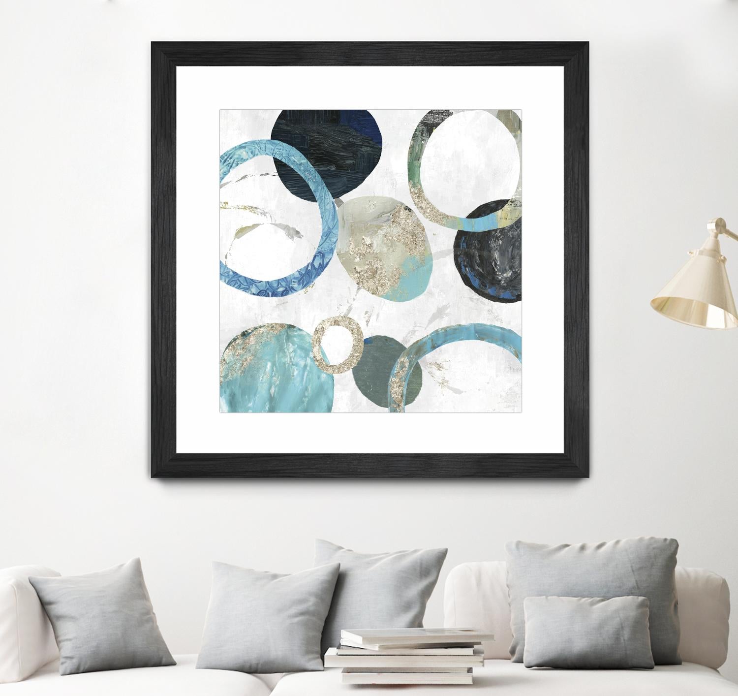 Rings II by Tom Reeves on GIANT ART - blue abstract