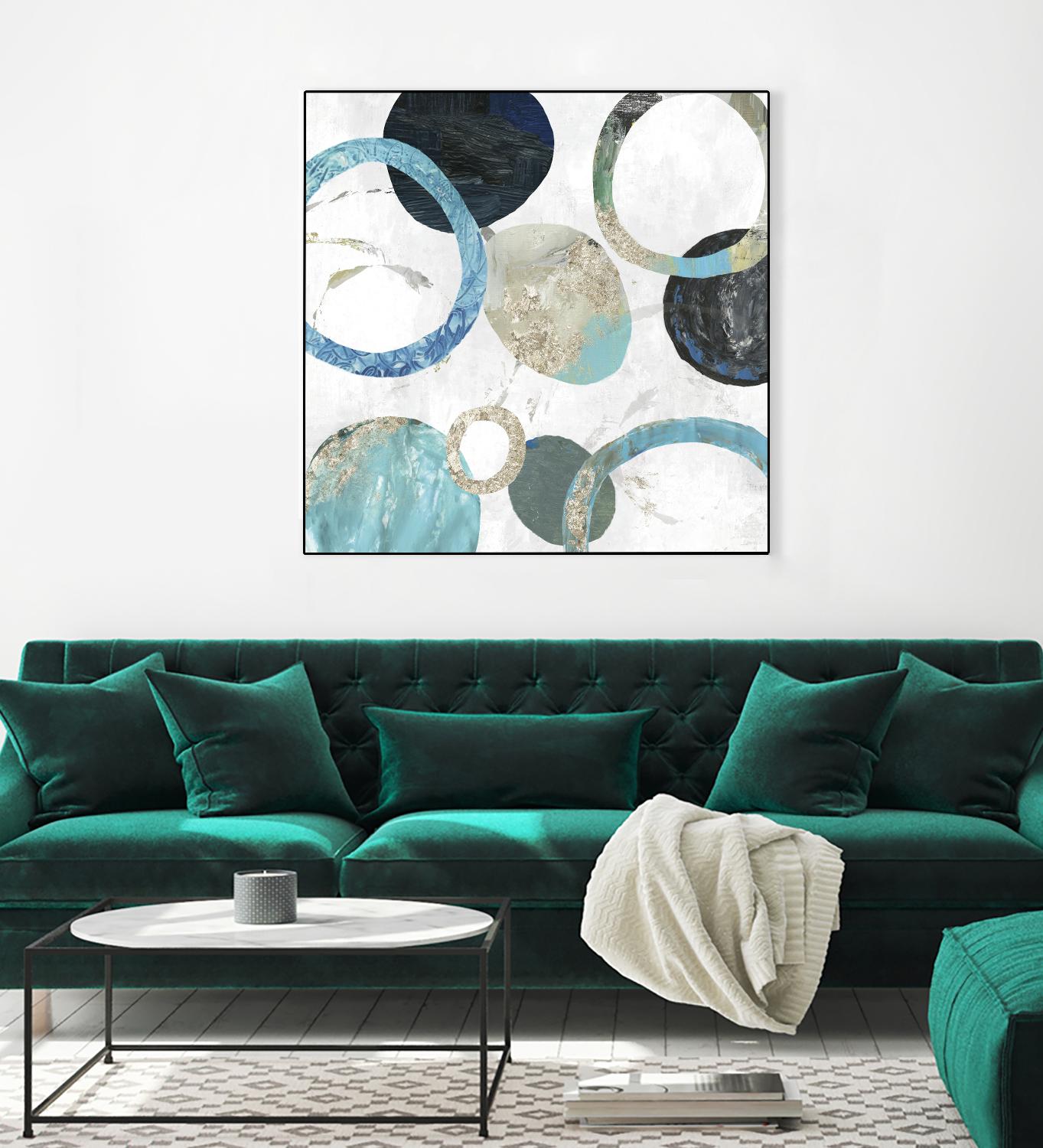Rings II by Tom Reeves on GIANT ART - blue abstract