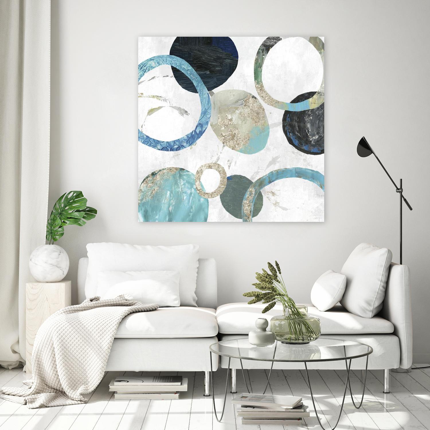 Rings II by Tom Reeves on GIANT ART - blue abstract