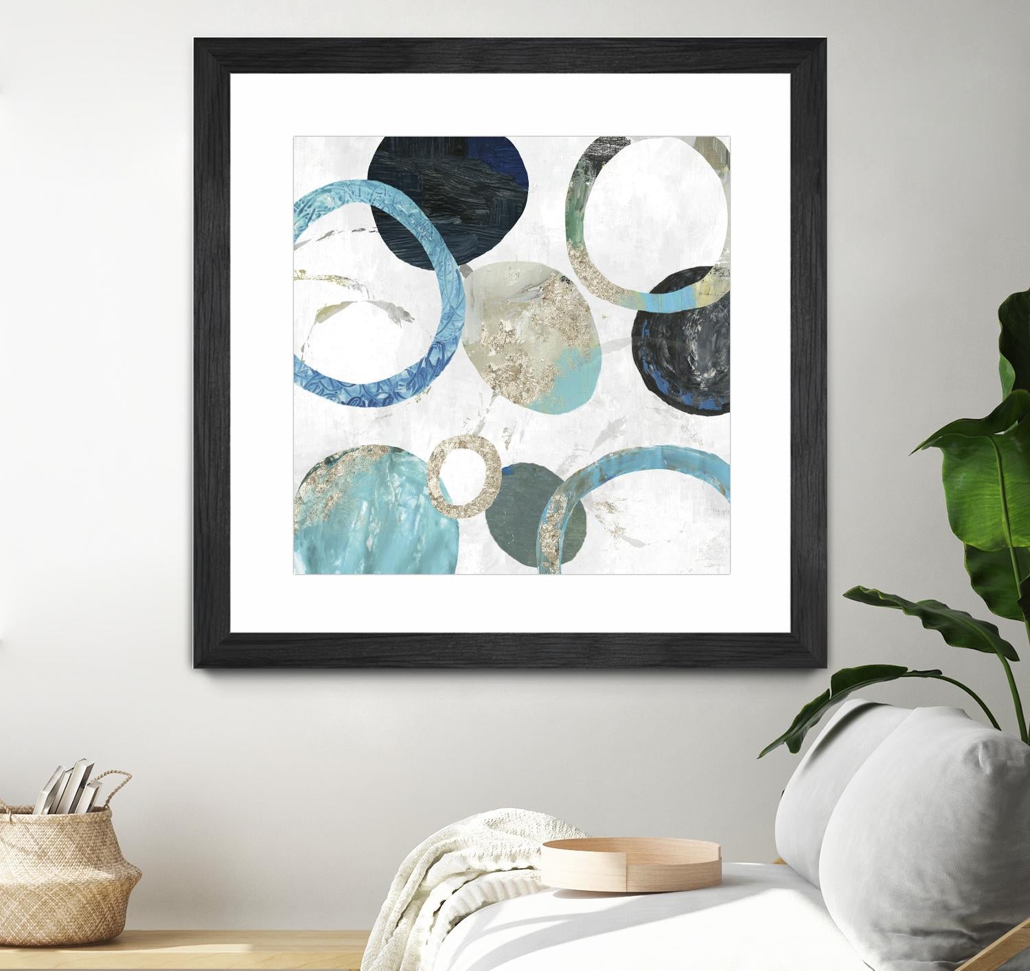 Rings II by Tom Reeves on GIANT ART - blue abstract