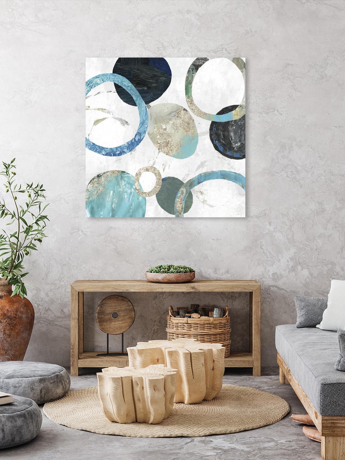 Rings II by Tom Reeves on GIANT ART - blue abstract