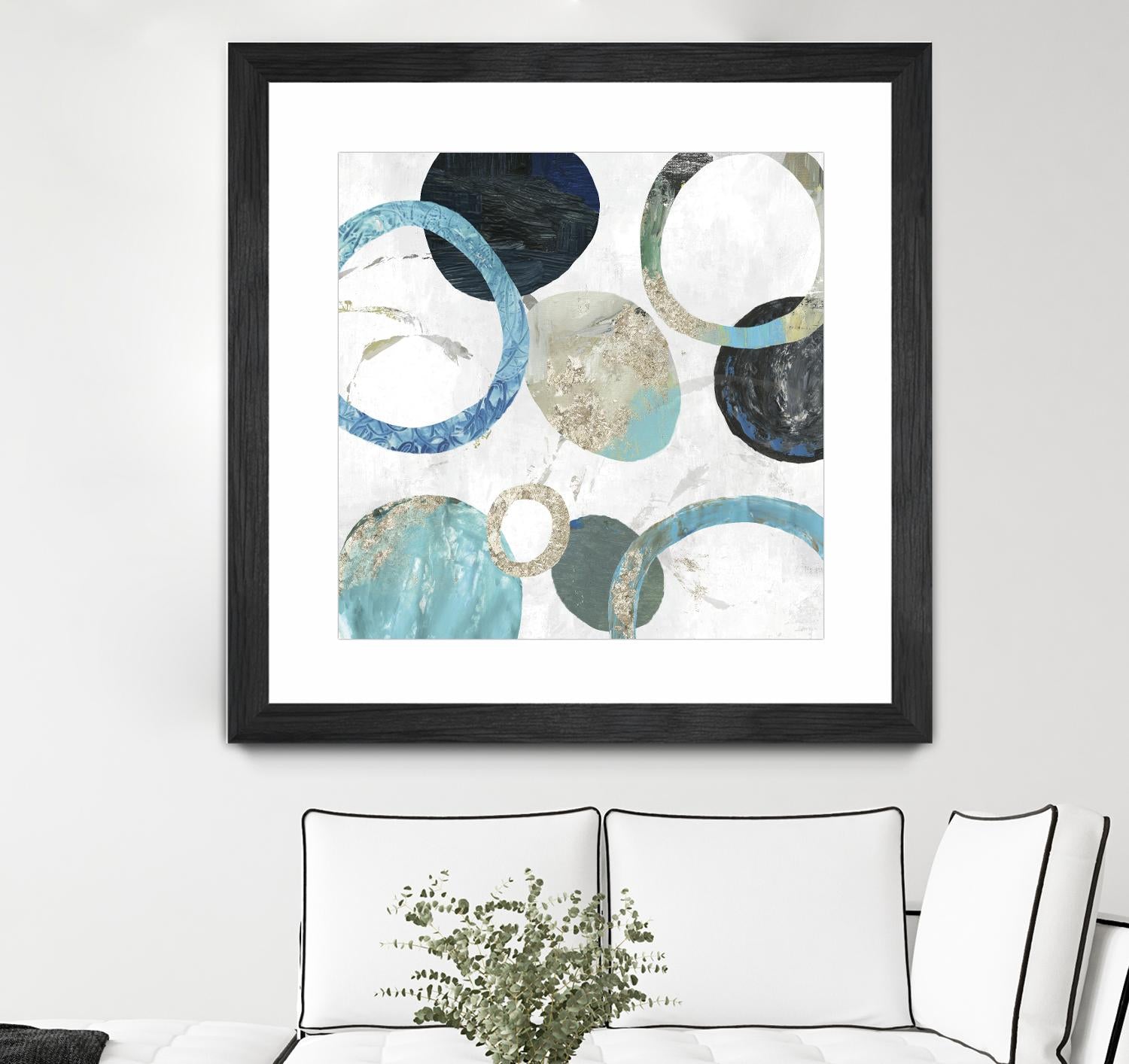 Rings II by Tom Reeves on GIANT ART - blue abstract