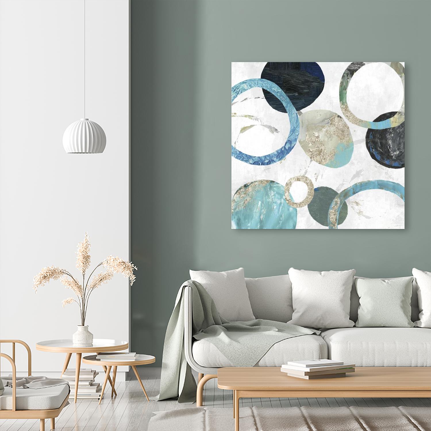 Rings II by Tom Reeves on GIANT ART - blue abstract