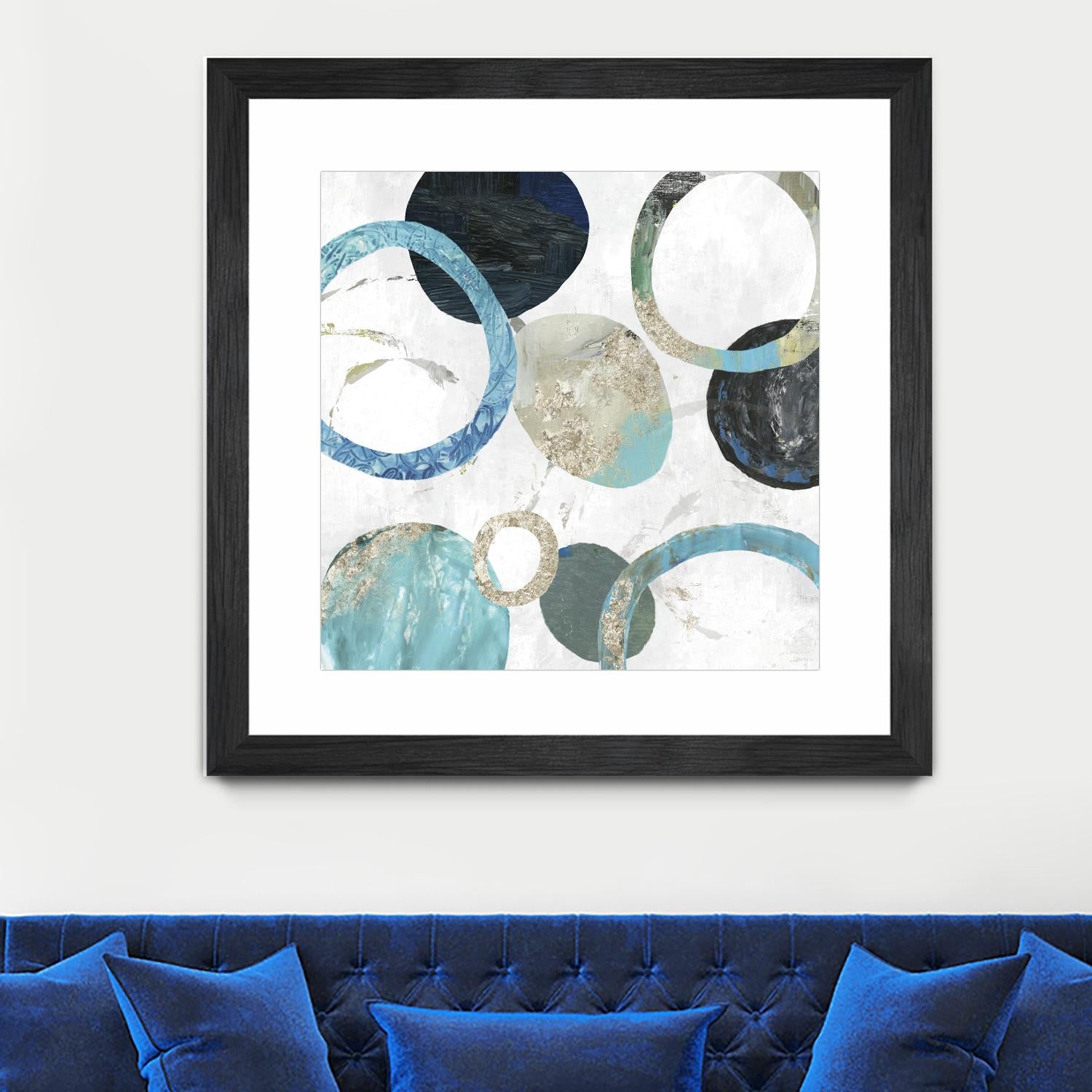 Rings II by Tom Reeves on GIANT ART - blue abstract