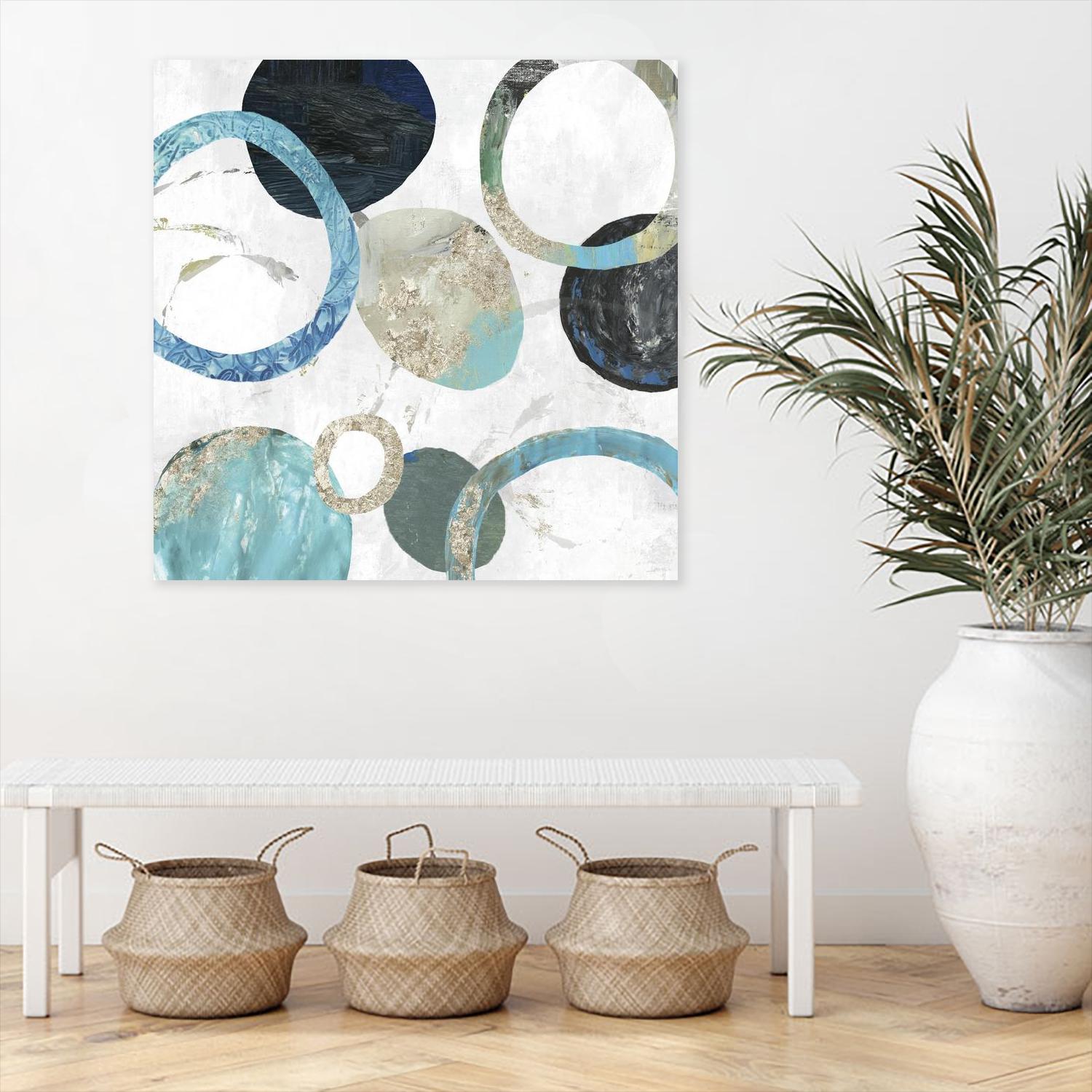 Rings II by Tom Reeves on GIANT ART - blue abstract