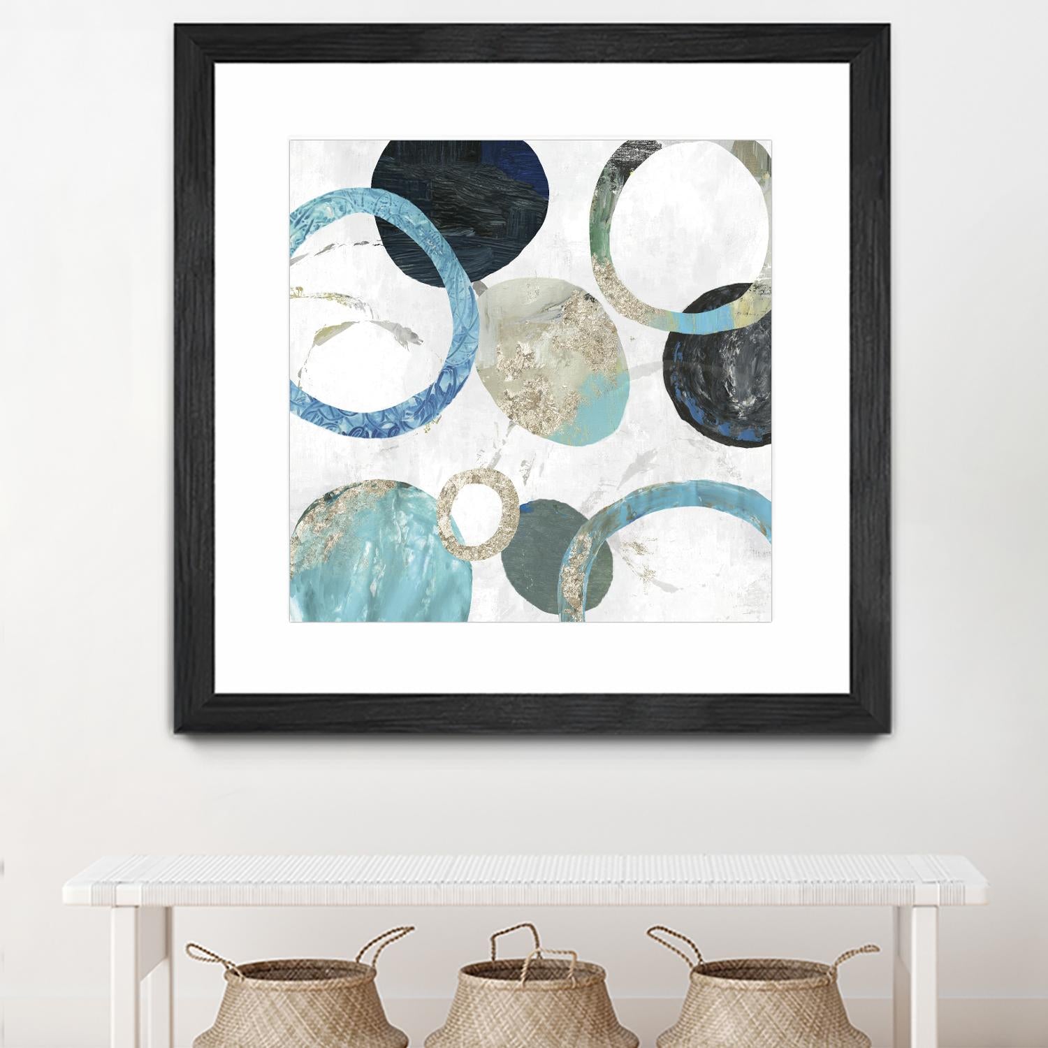 Rings II by Tom Reeves on GIANT ART - blue abstract