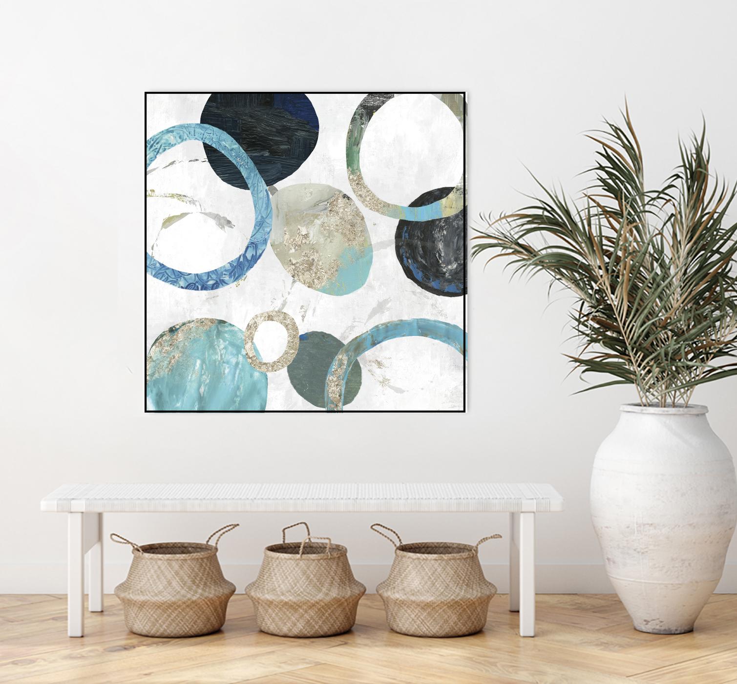 Rings II by Tom Reeves on GIANT ART - blue abstract