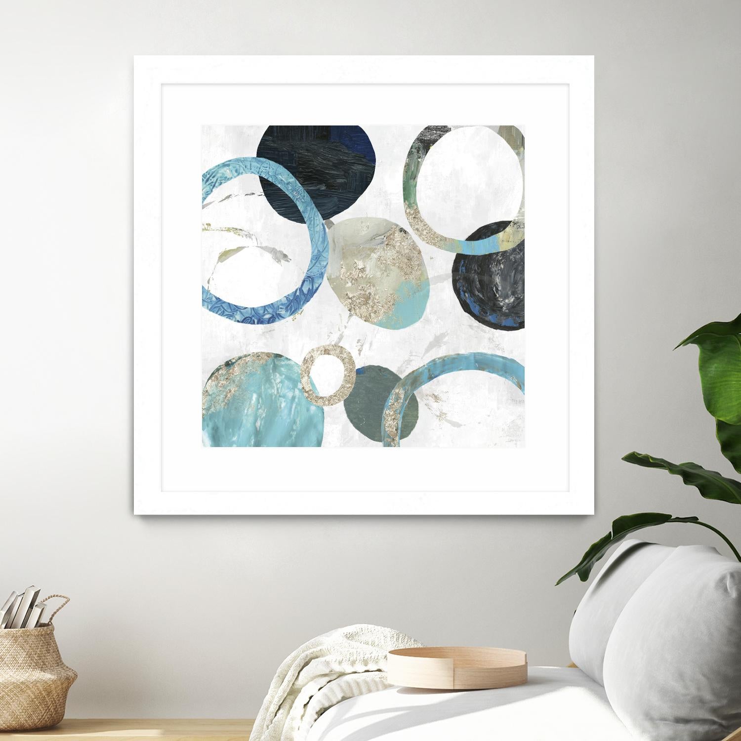 Rings II by Tom Reeves on GIANT ART - blue abstract