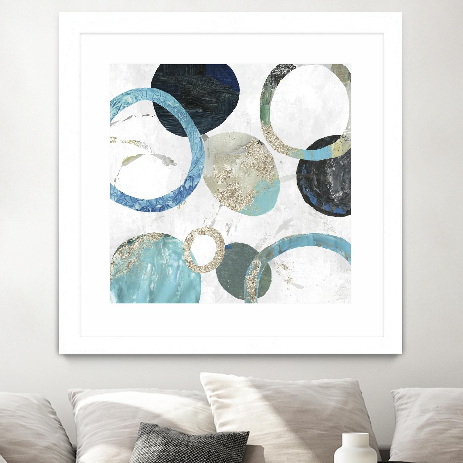 Rings II by Tom Reeves on GIANT ART - blue abstract