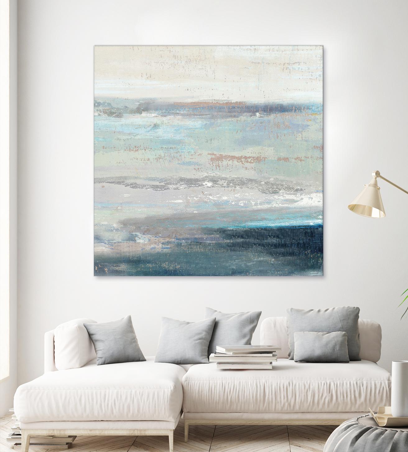 Cabana Waves II by Tom Reeves on GIANT ART - grey abstract