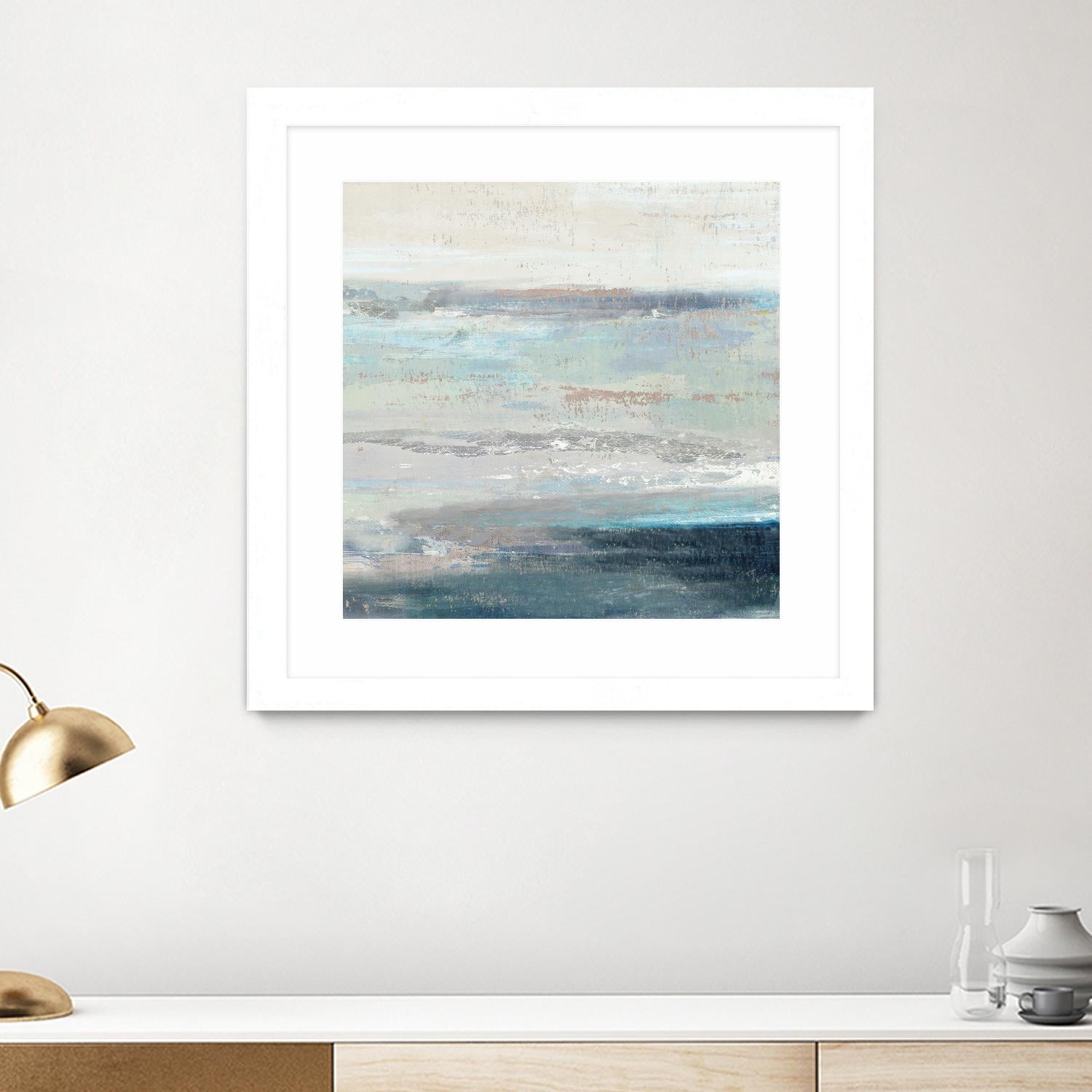 Cabana Waves II by Tom Reeves on GIANT ART - grey abstract