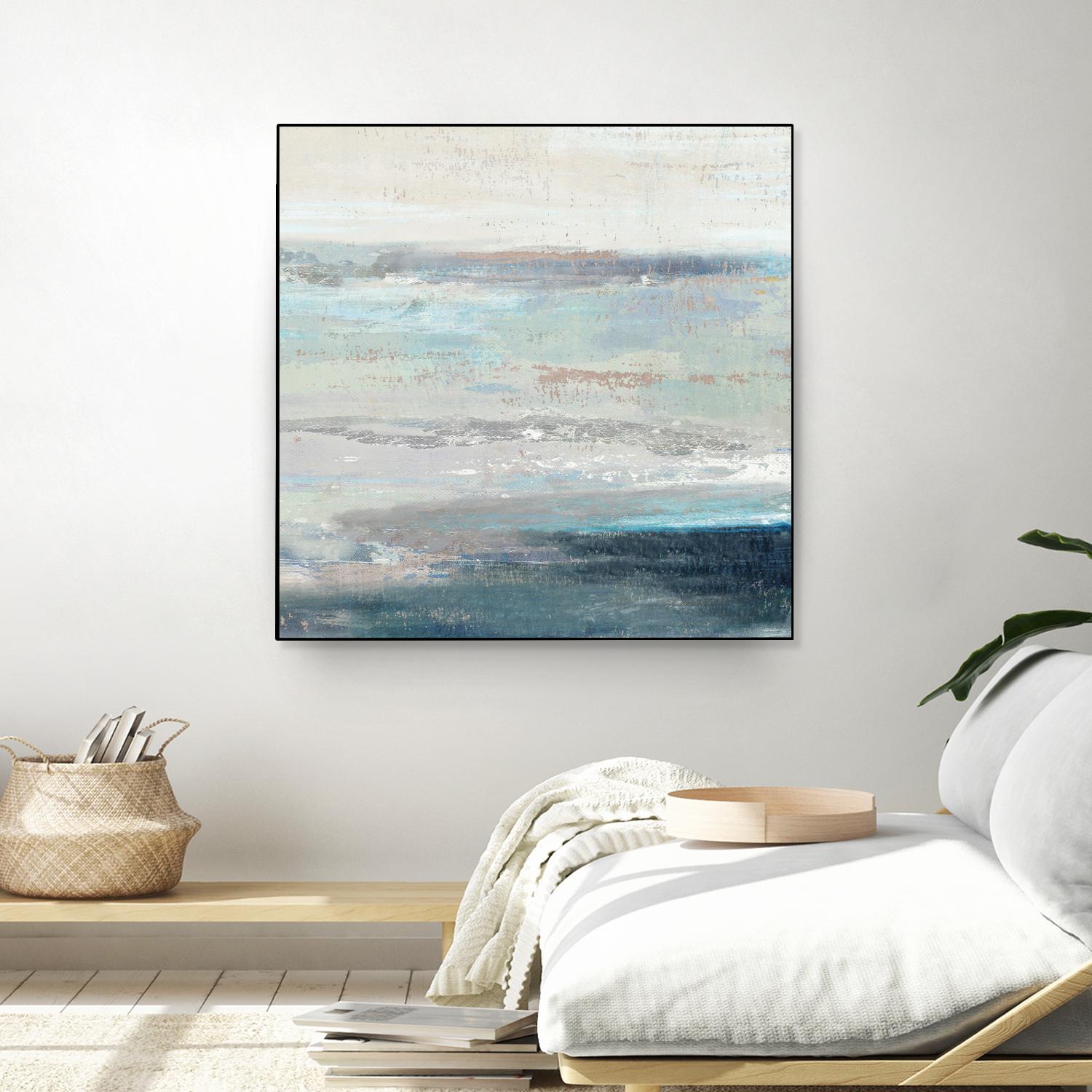 Cabana Waves II by Tom Reeves on GIANT ART - grey abstract