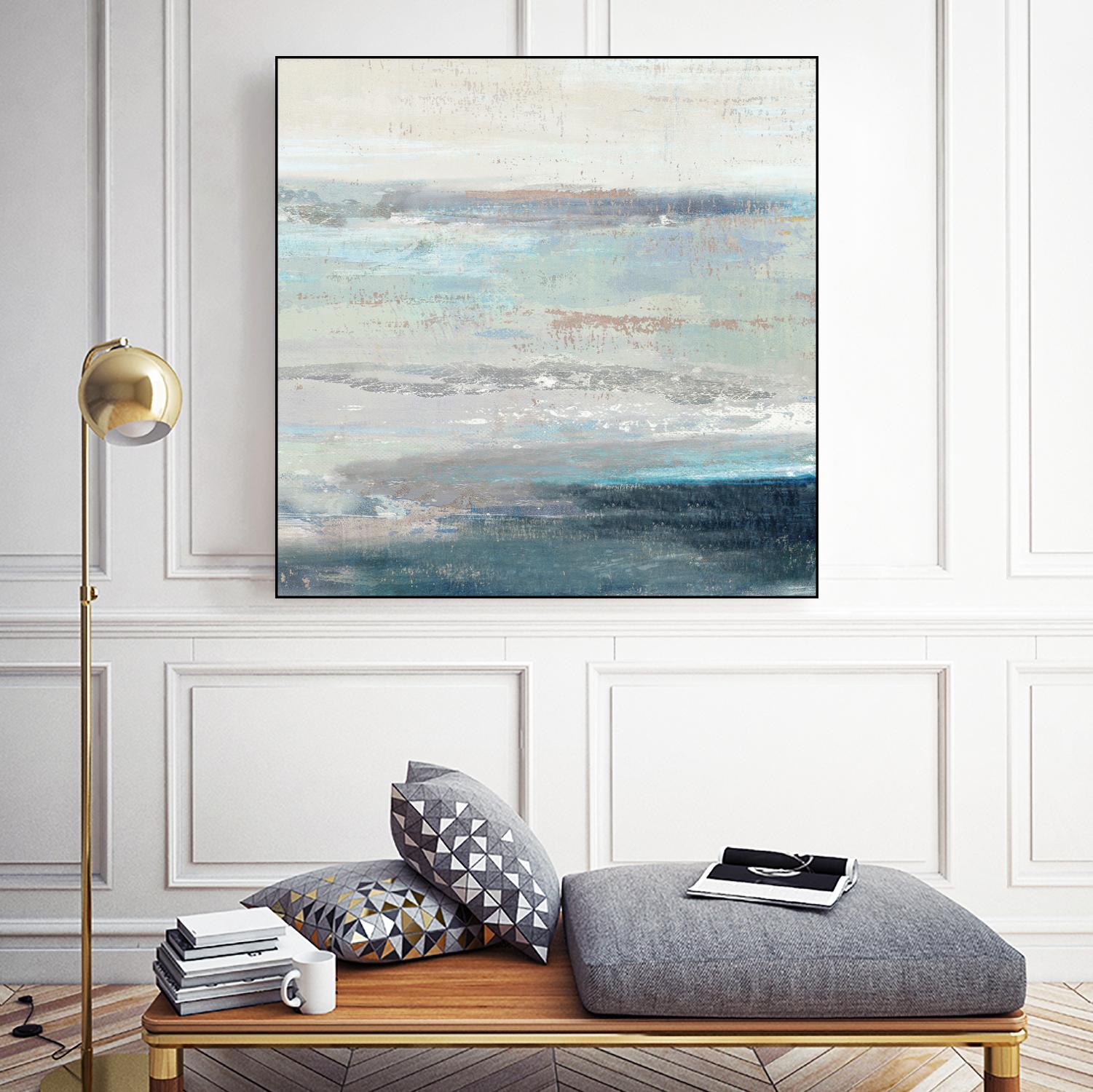 Cabana Waves II by Tom Reeves on GIANT ART - grey abstract