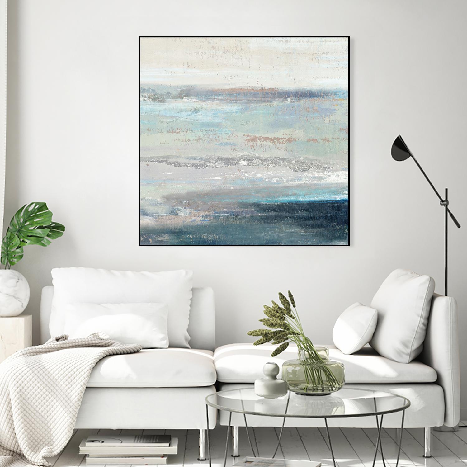 Cabana Waves II by Tom Reeves on GIANT ART - grey abstract