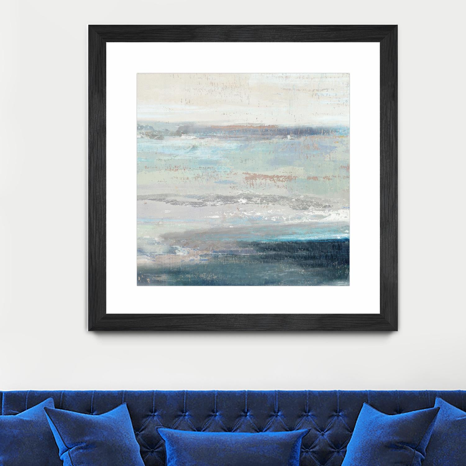 Cabana Waves II by Tom Reeves on GIANT ART - grey abstract