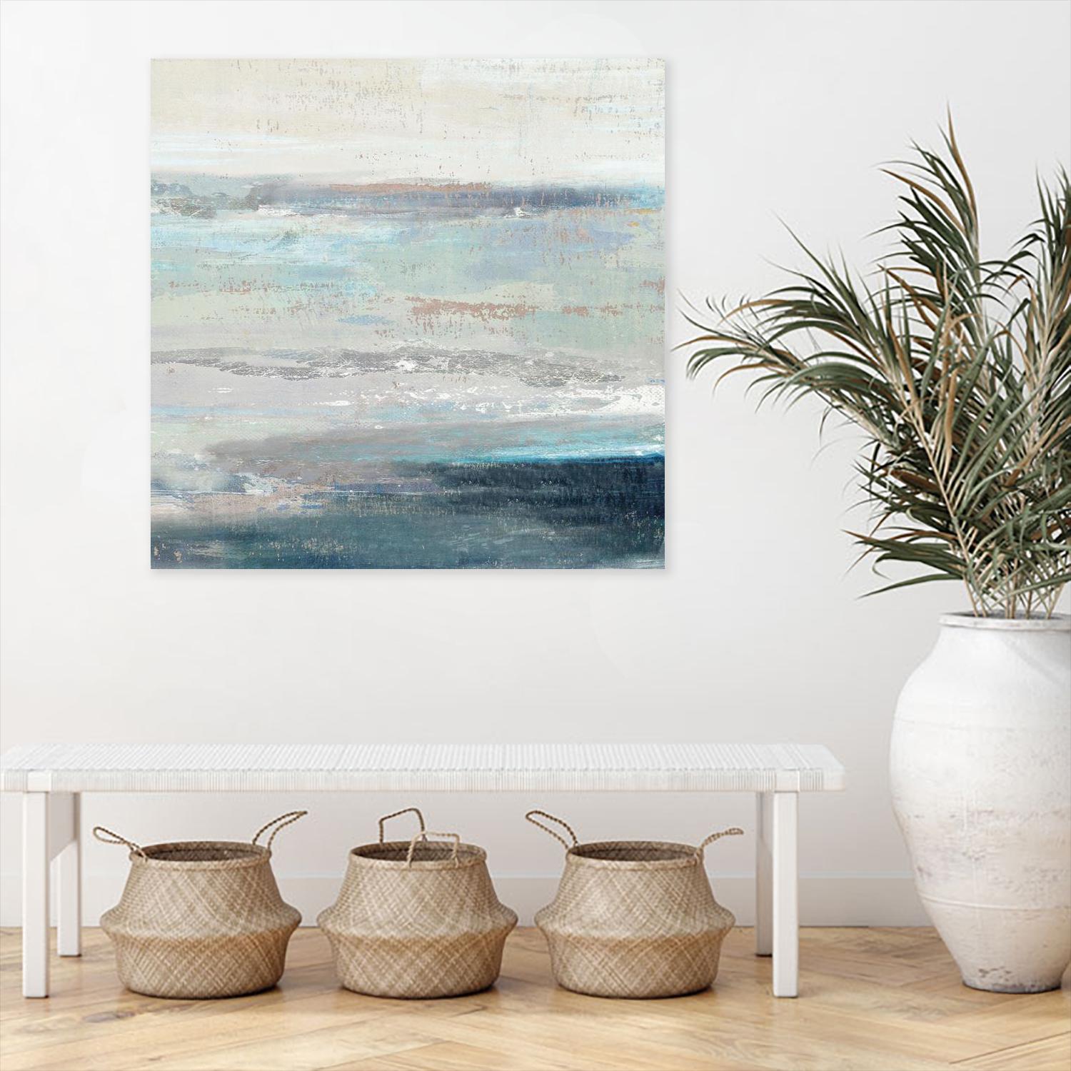 Cabana Waves II by Tom Reeves on GIANT ART - grey abstract