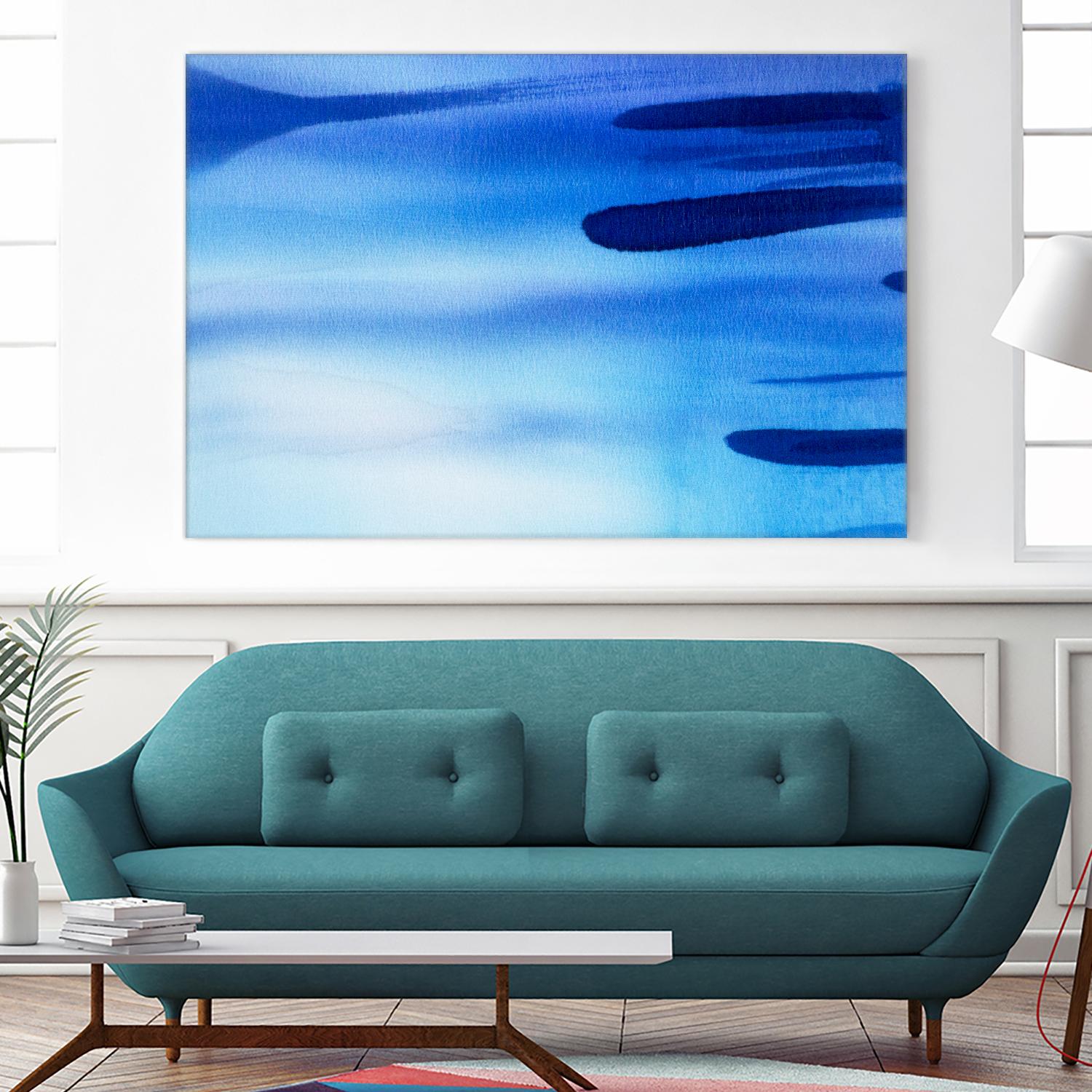 In the Fog by Ritika Ghandi on GIANT ART - blue abstract