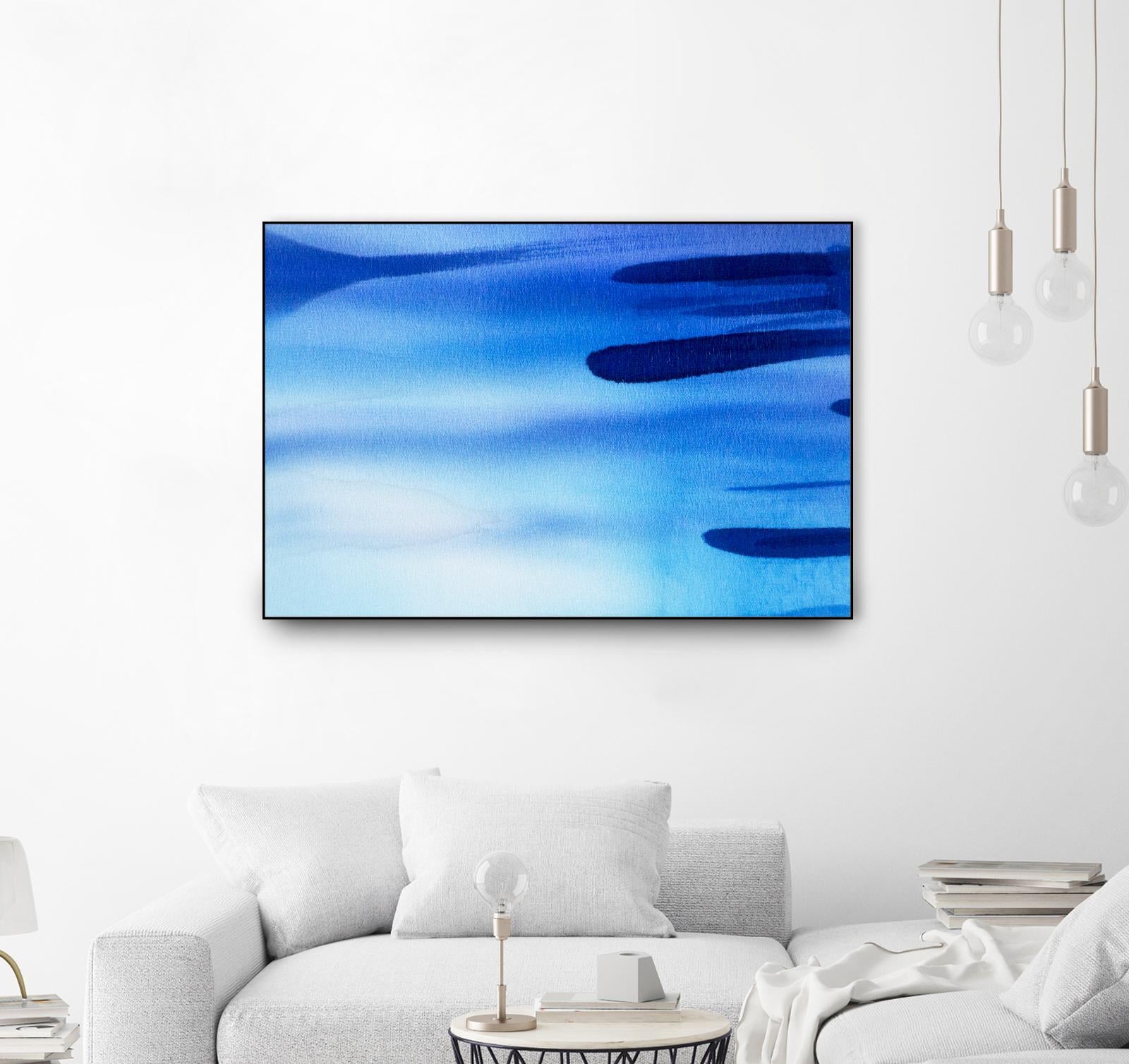 In the Fog by Ritika Ghandi on GIANT ART - blue abstract