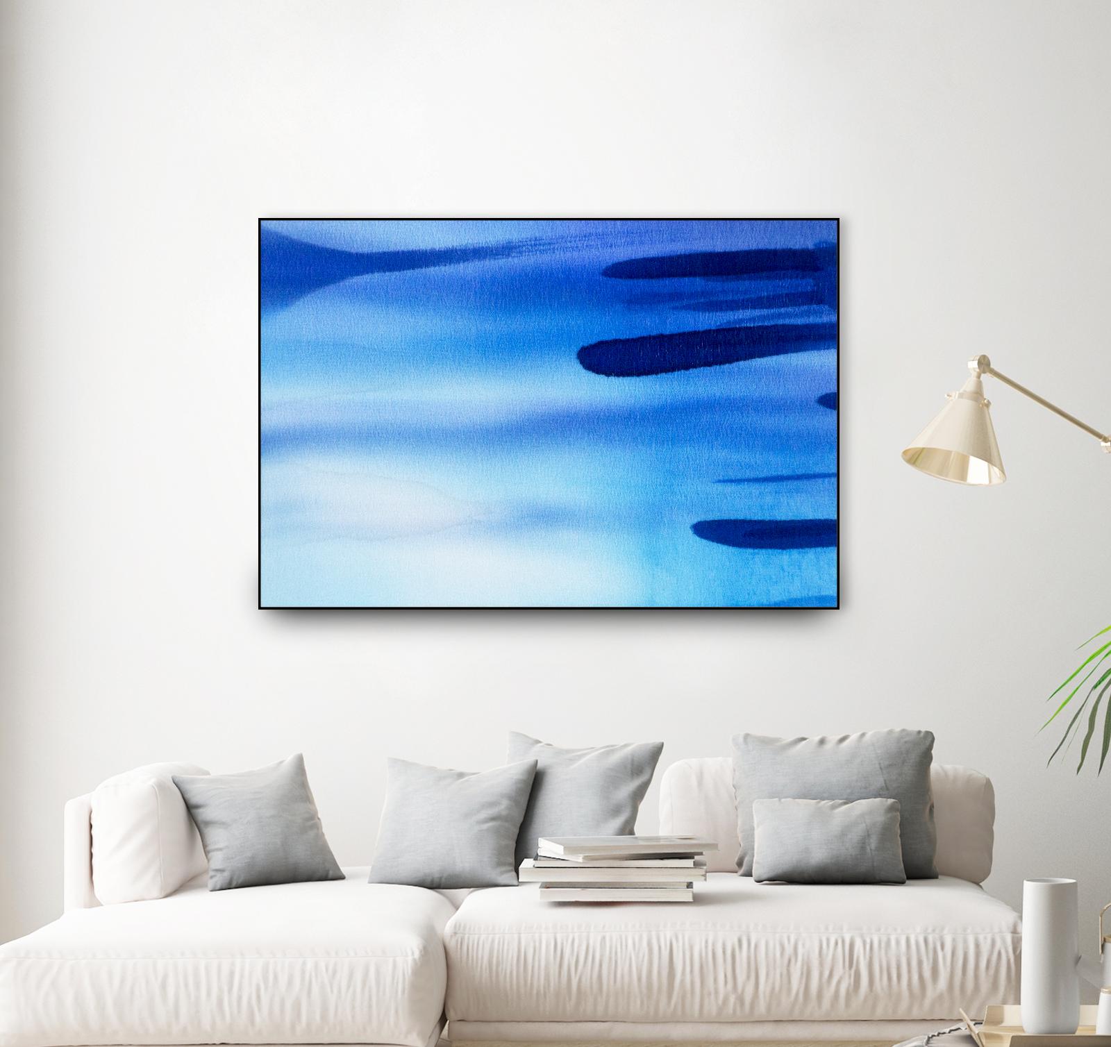 In the Fog by Ritika Ghandi on GIANT ART - blue abstract