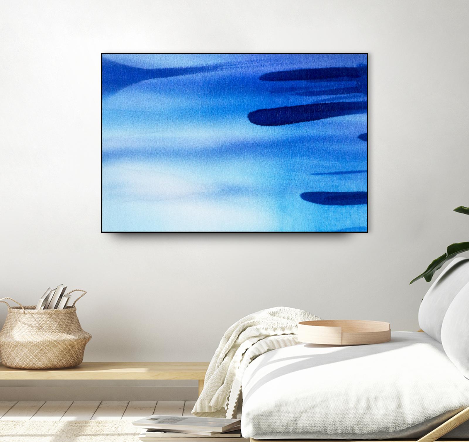 In the Fog by Ritika Ghandi on GIANT ART - blue abstract