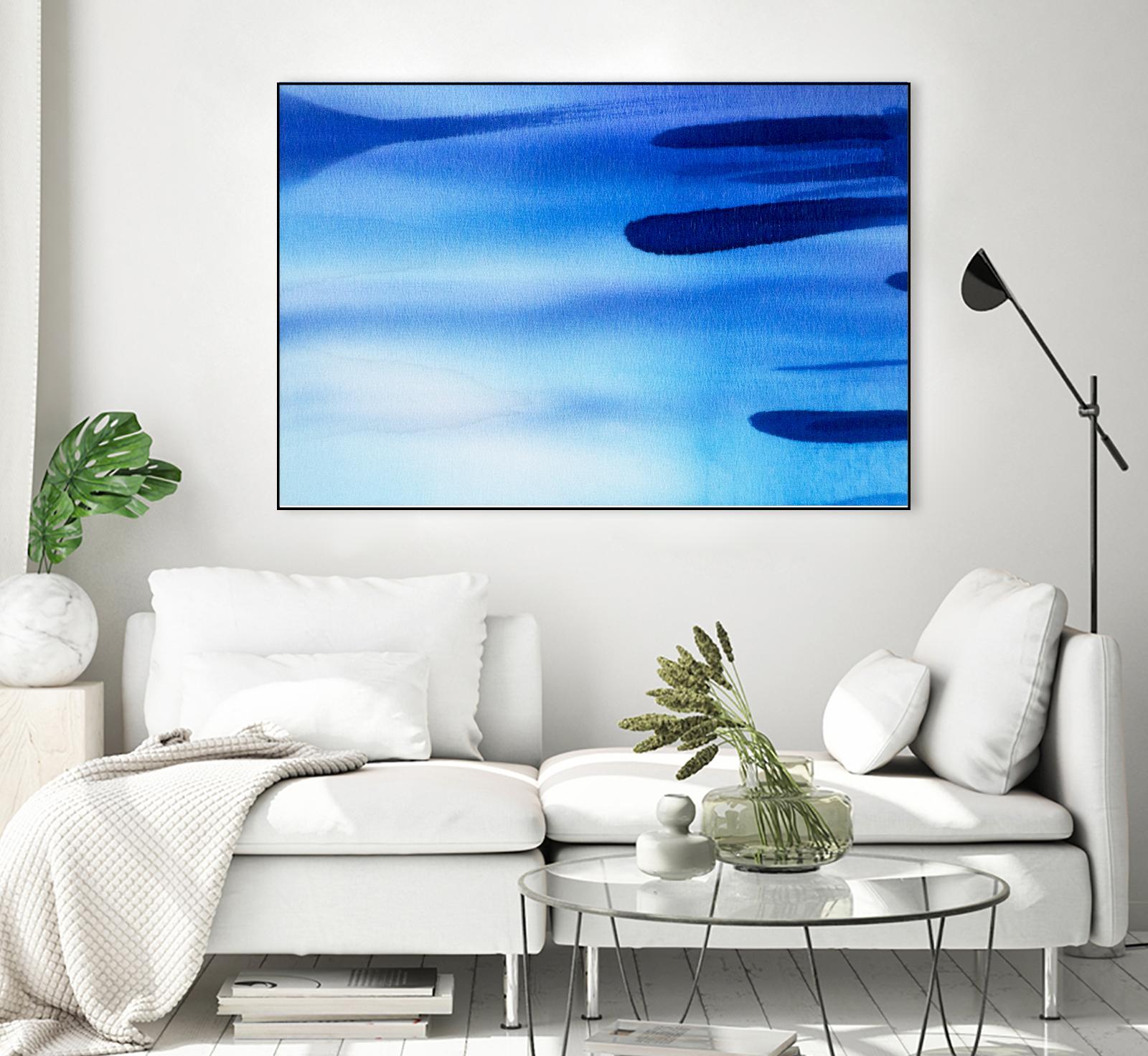 In the Fog by Ritika Ghandi on GIANT ART - blue abstract