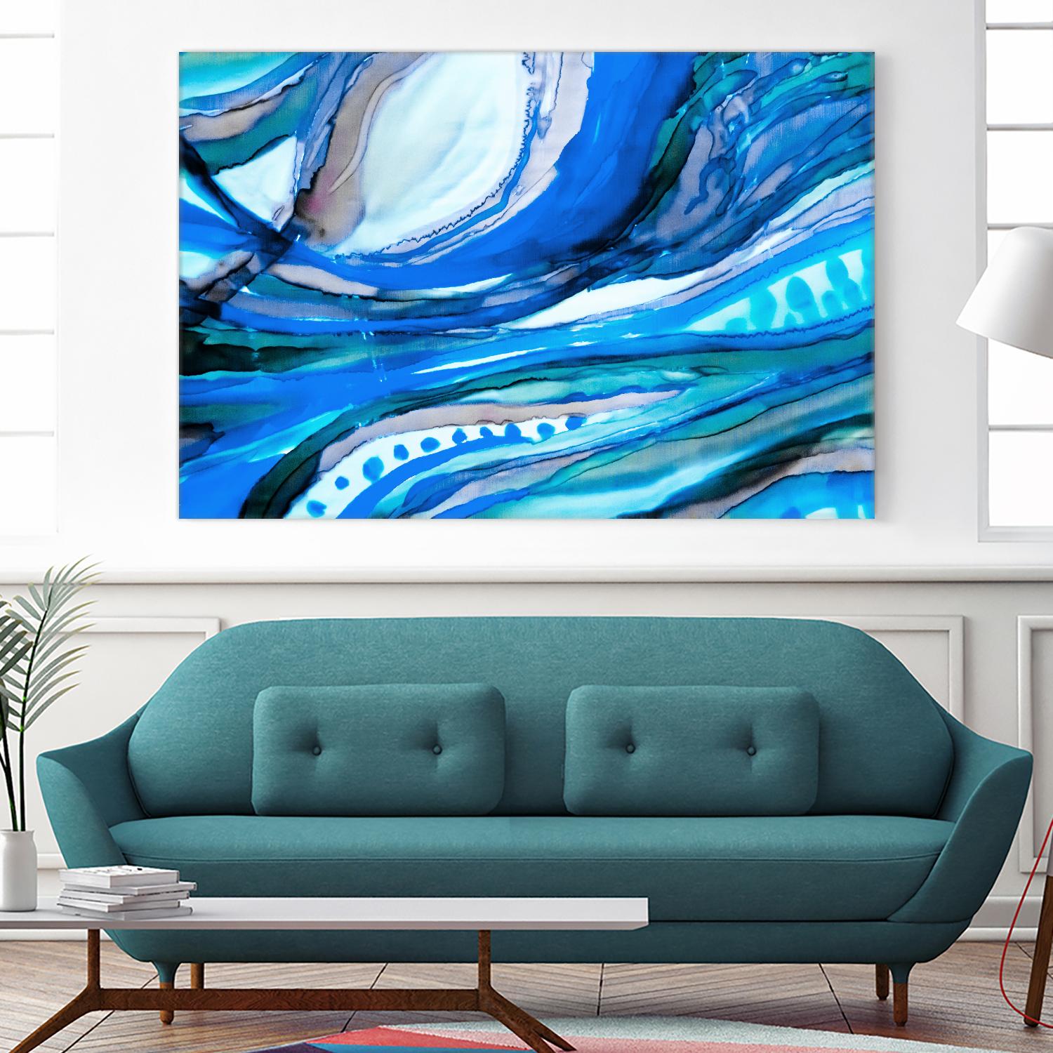 Spa II by Ritika Ghandi on GIANT ART - turquoise abstract