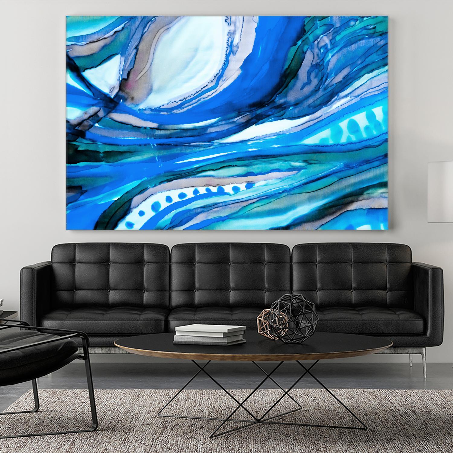 Spa II by Ritika Ghandi on GIANT ART - turquoise abstract