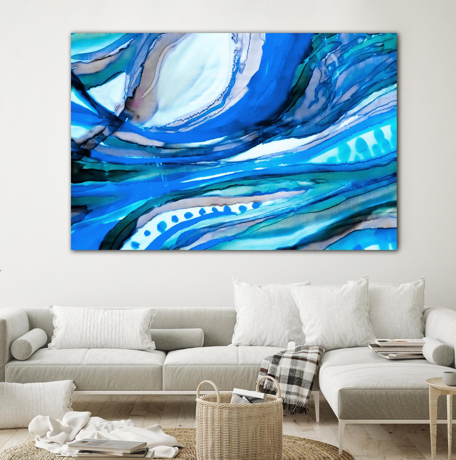 Spa II by Ritika Ghandi on GIANT ART - turquoise abstract
