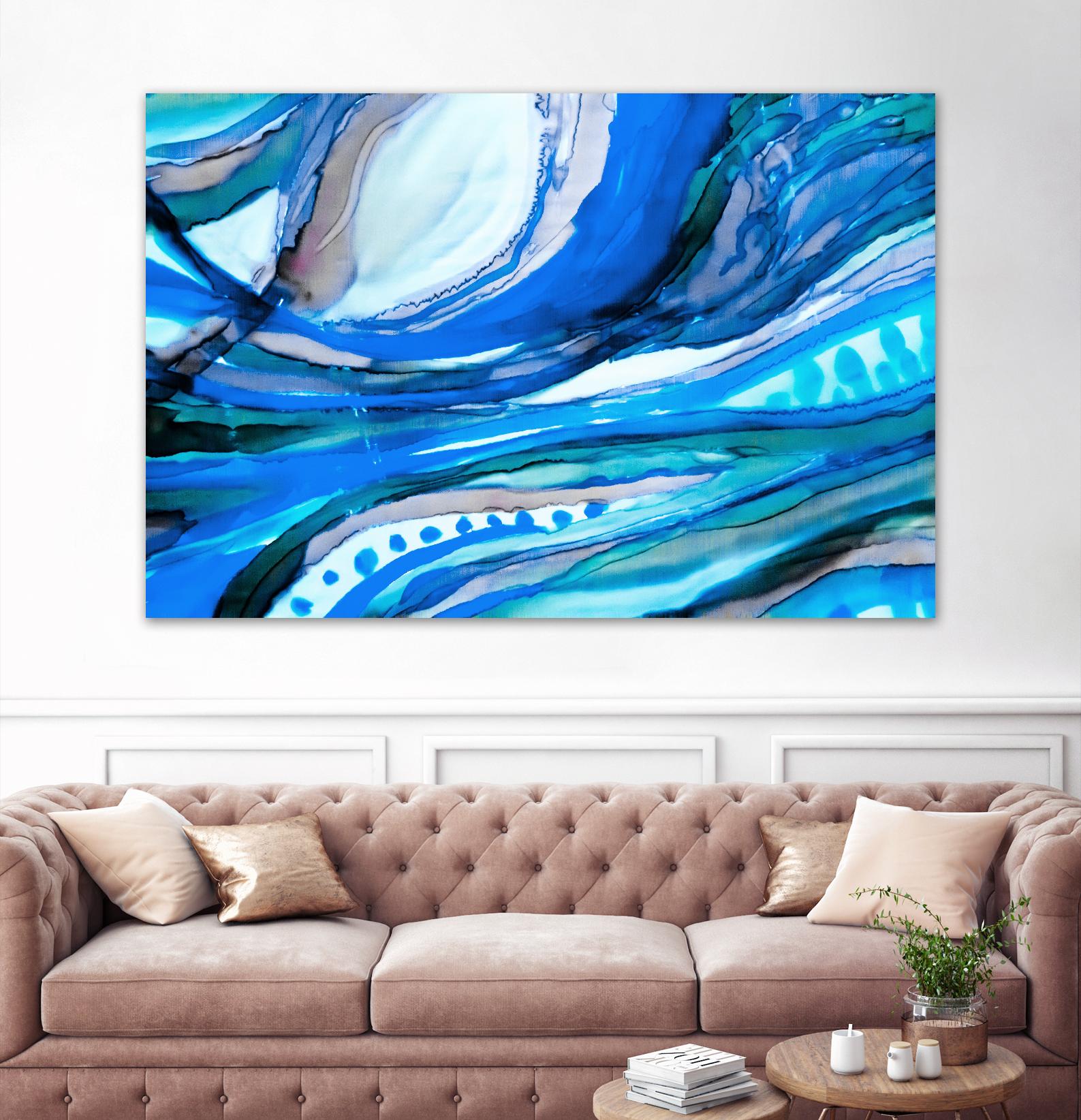 Spa II by Ritika Ghandi on GIANT ART - turquoise abstract