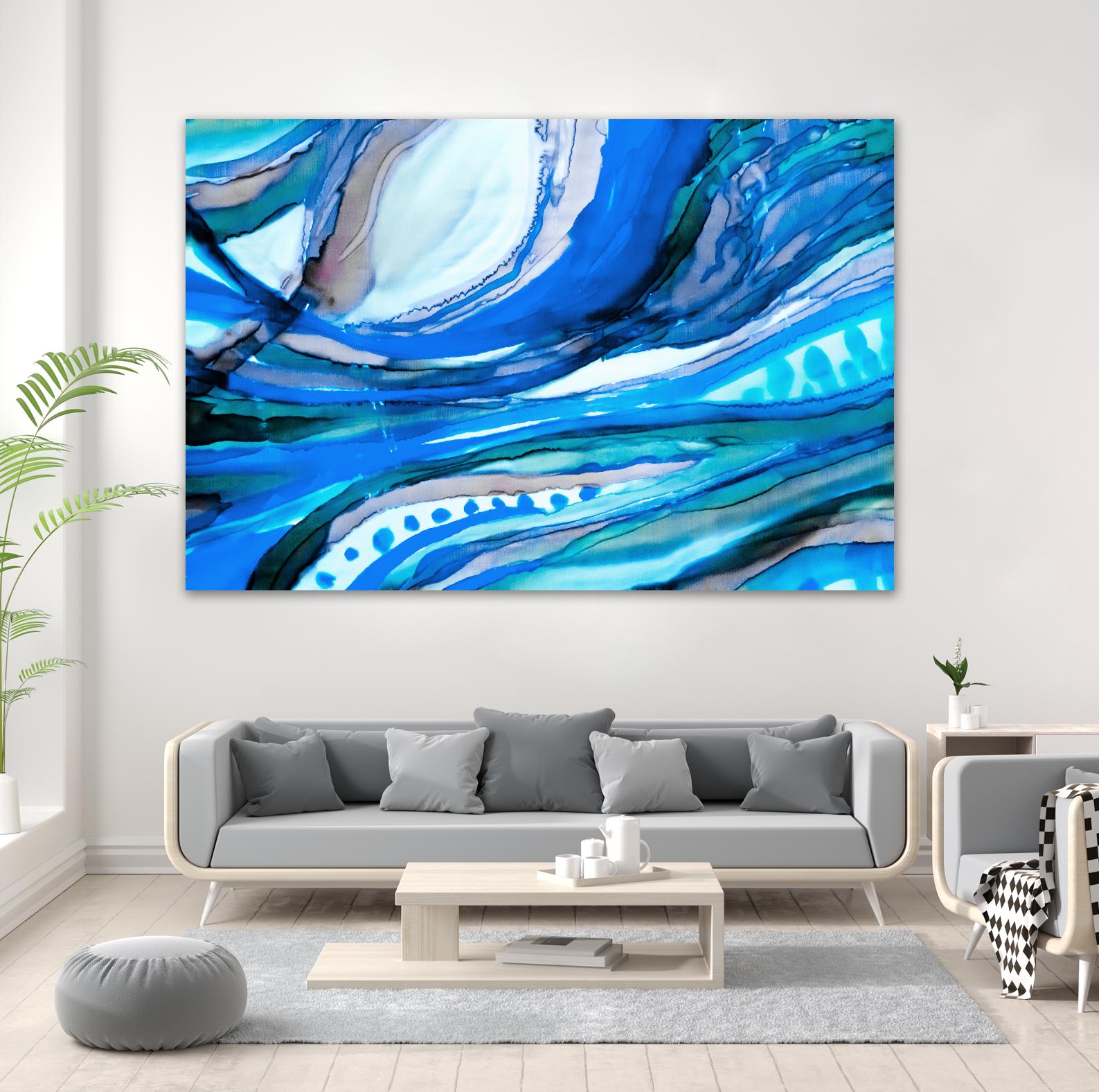 Spa II by Ritika Ghandi on GIANT ART - turquoise abstract
