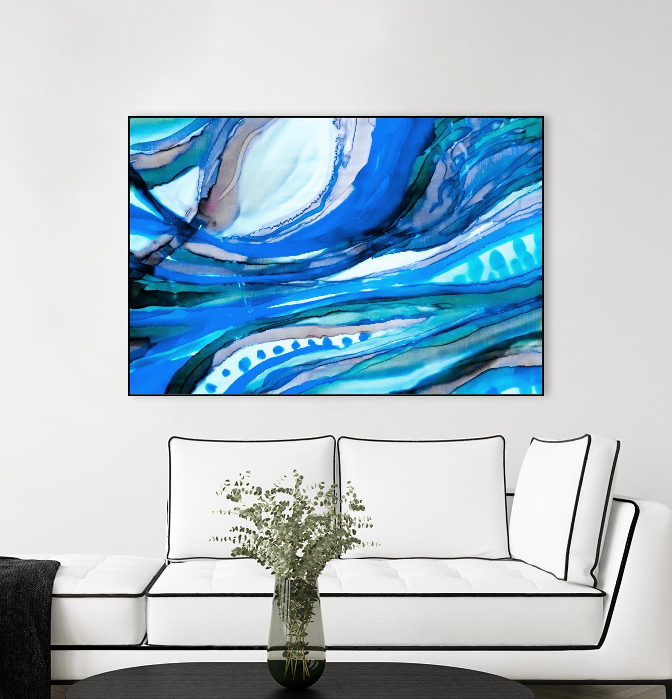 Spa II by Ritika Ghandi on GIANT ART - turquoise abstract