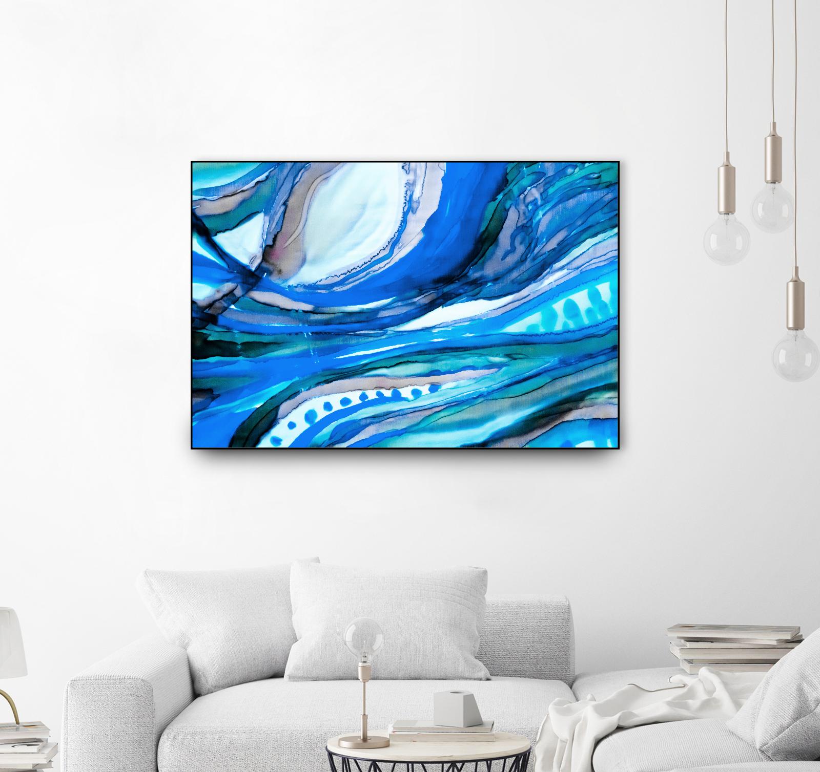 Spa II by Ritika Ghandi on GIANT ART - turquoise abstract