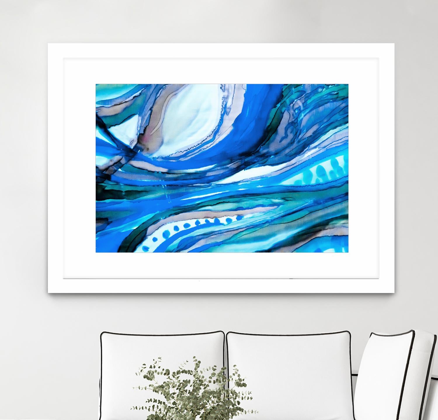 Spa II by Ritika Ghandi on GIANT ART - turquoise abstract