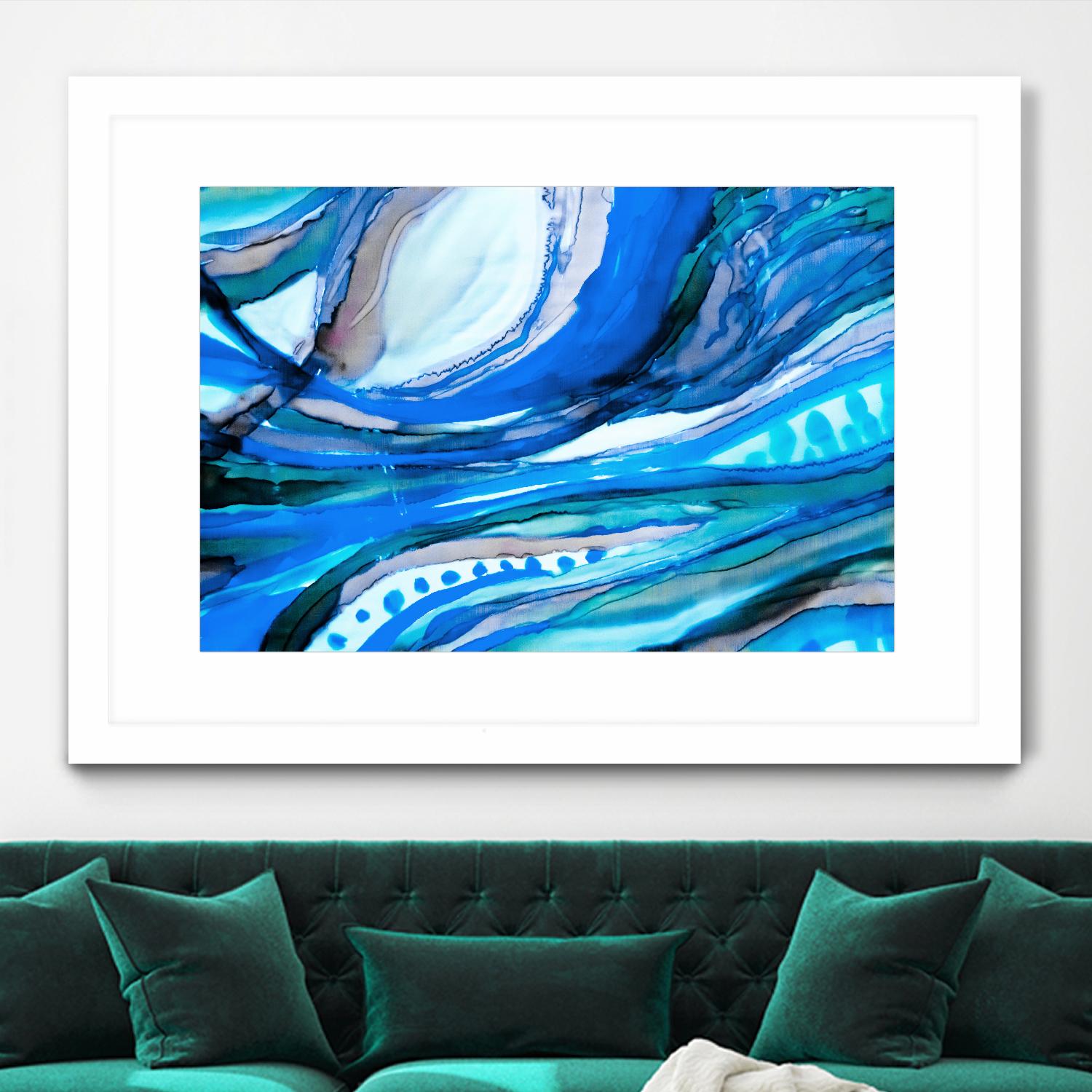 Spa II by Ritika Ghandi on GIANT ART - turquoise abstract