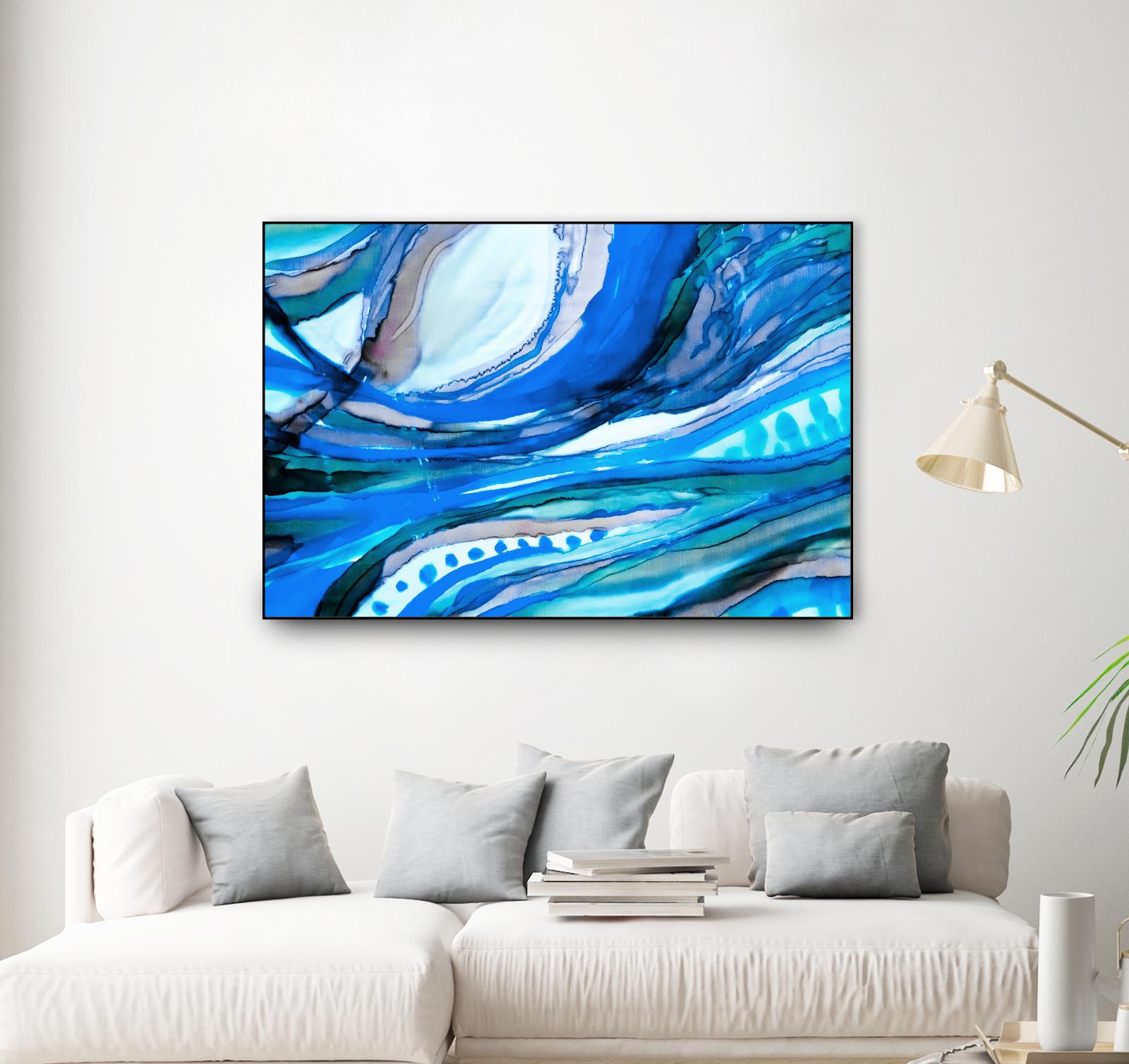 Spa II by Ritika Ghandi on GIANT ART - turquoise abstract