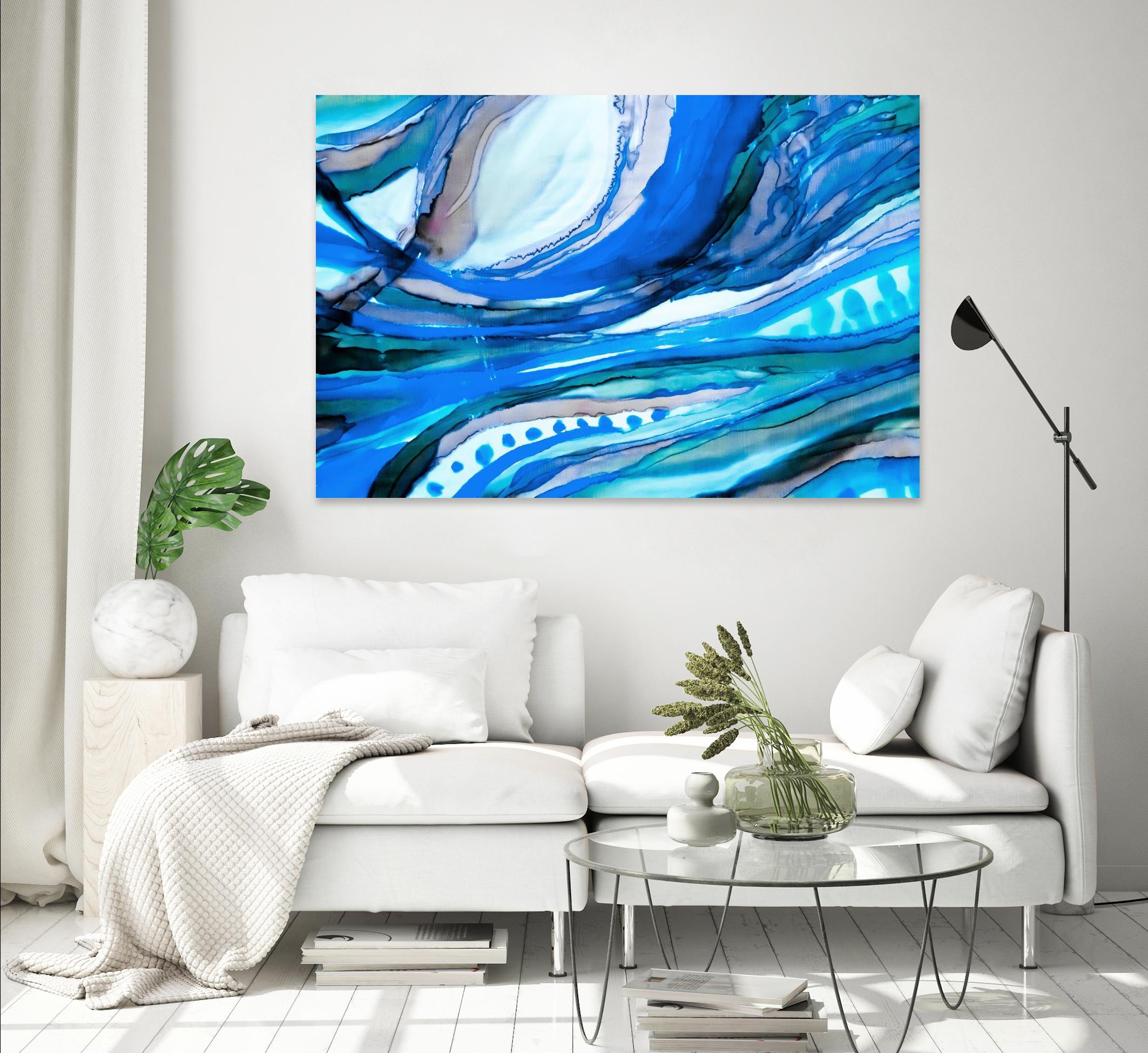 Spa II by Ritika Ghandi on GIANT ART - turquoise abstract