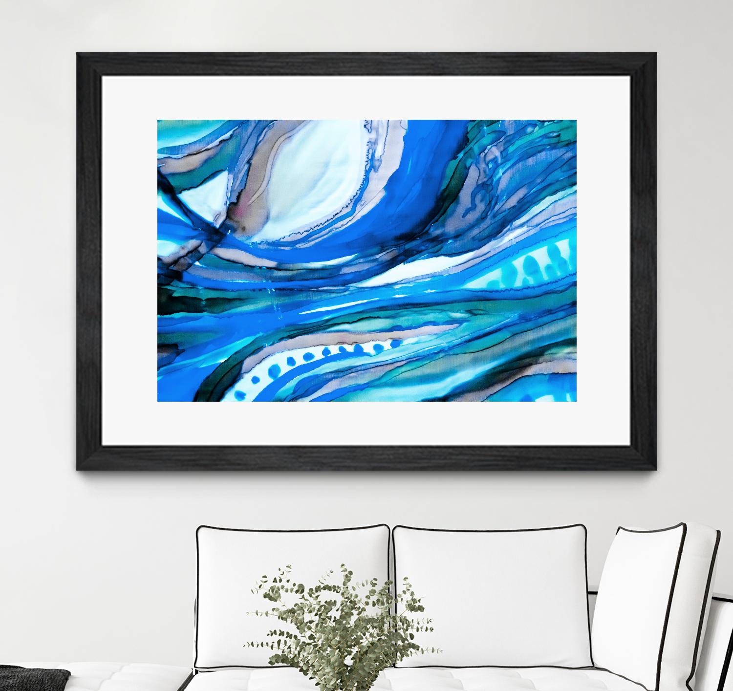 Spa II by Ritika Ghandi on GIANT ART - turquoise abstract