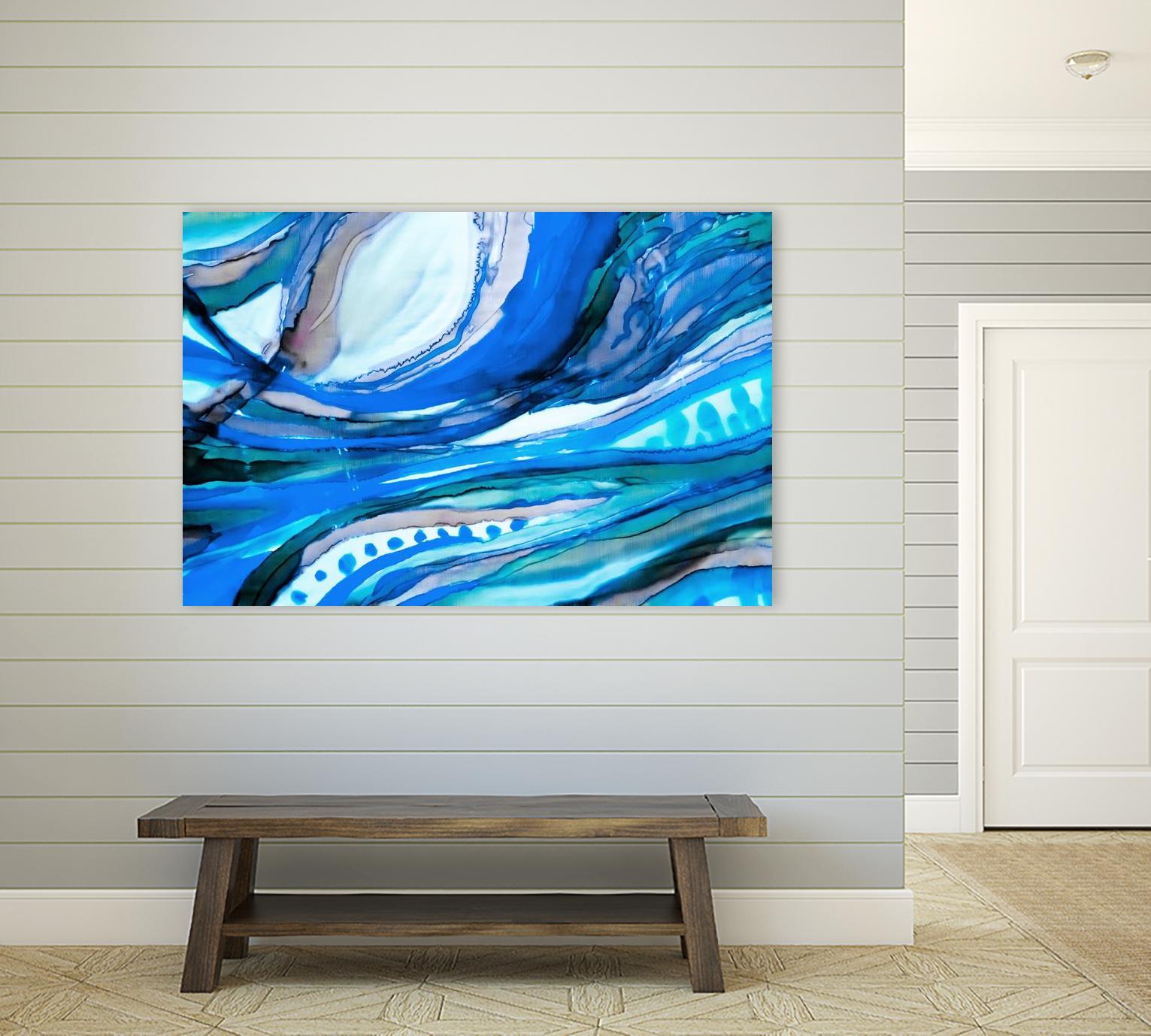 Spa II by Ritika Ghandi on GIANT ART - turquoise abstract