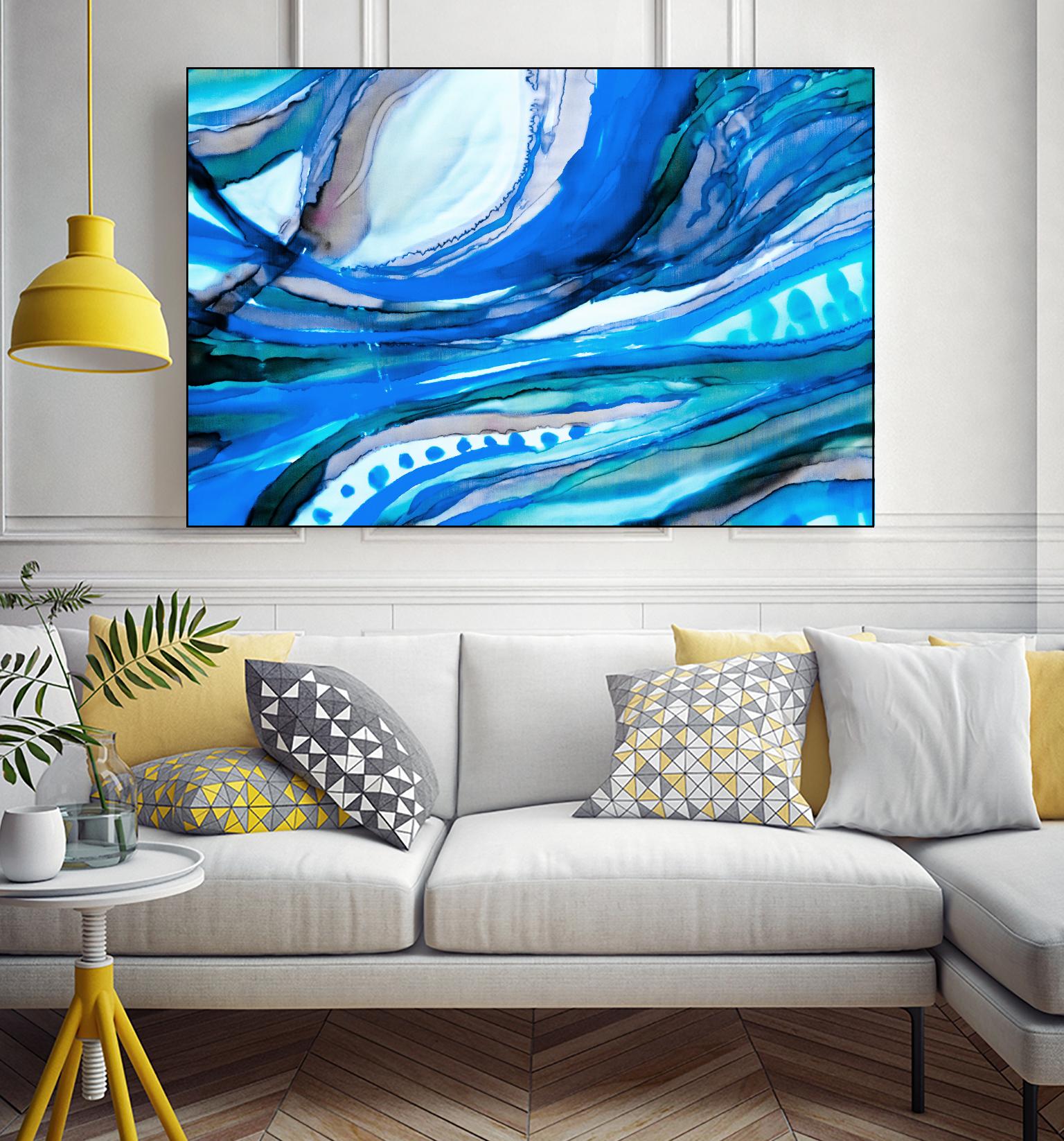 Spa II by Ritika Ghandi on GIANT ART - turquoise abstract