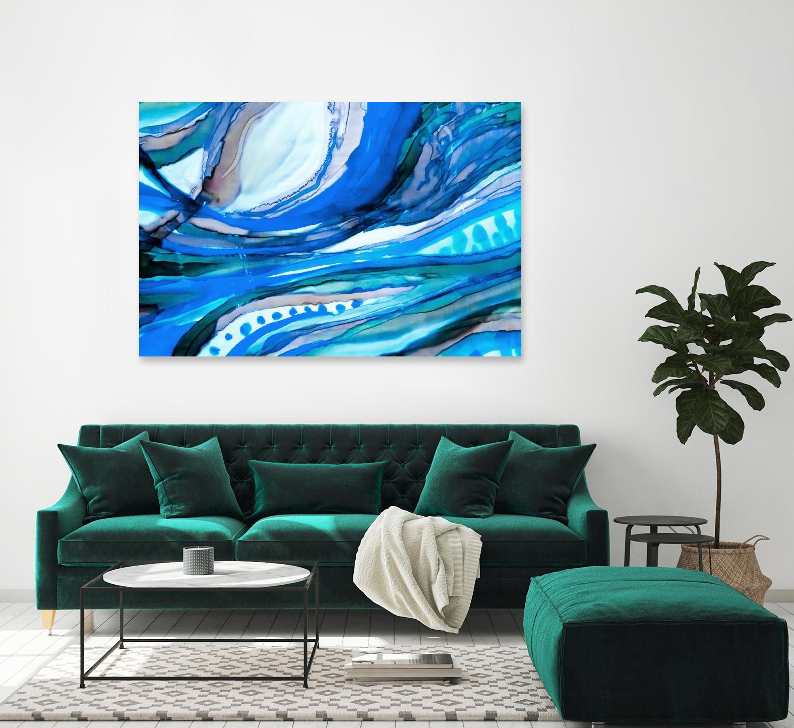 Spa II by Ritika Ghandi on GIANT ART - turquoise abstract