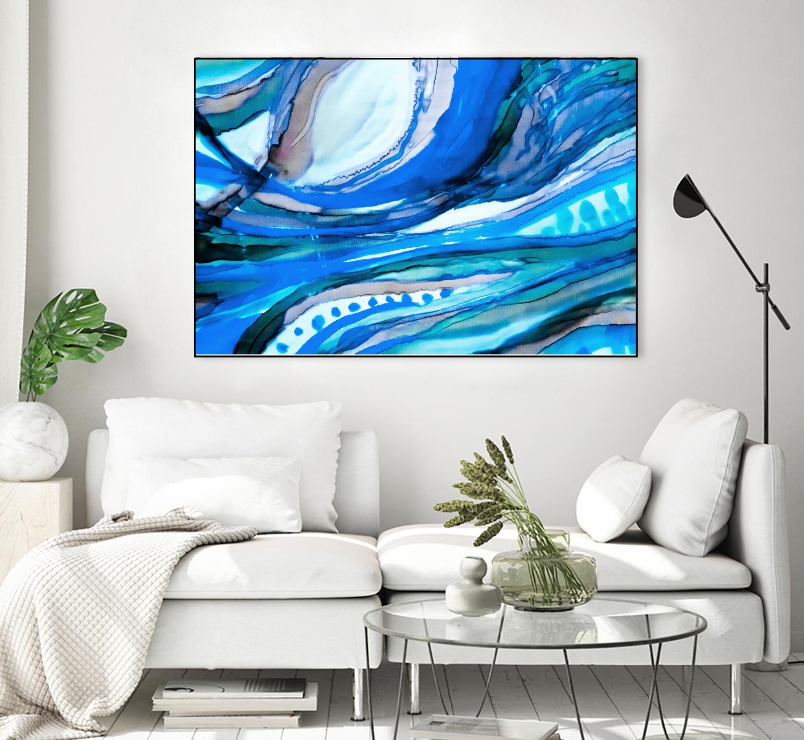 Spa II by Ritika Ghandi on GIANT ART - turquoise abstract