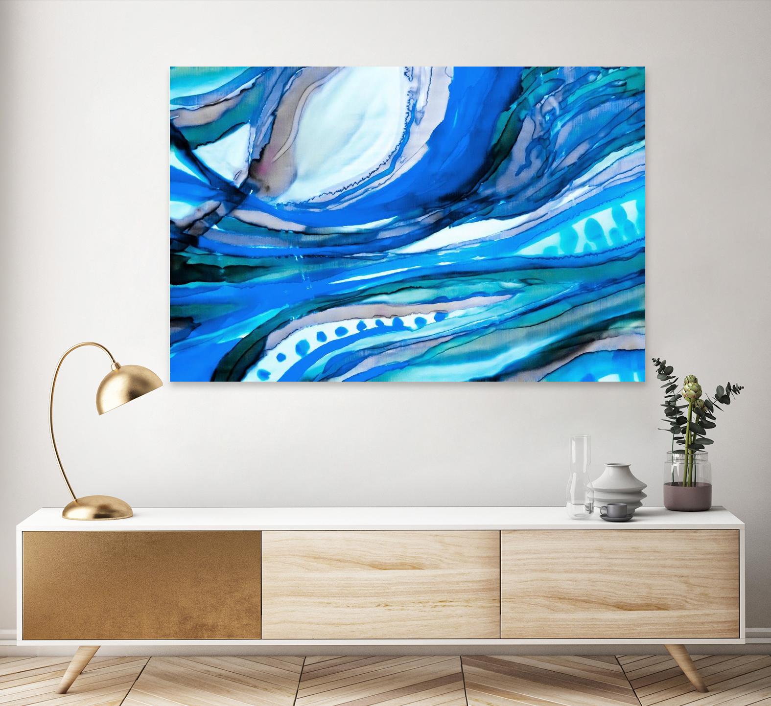 Spa II by Ritika Ghandi on GIANT ART - turquoise abstract