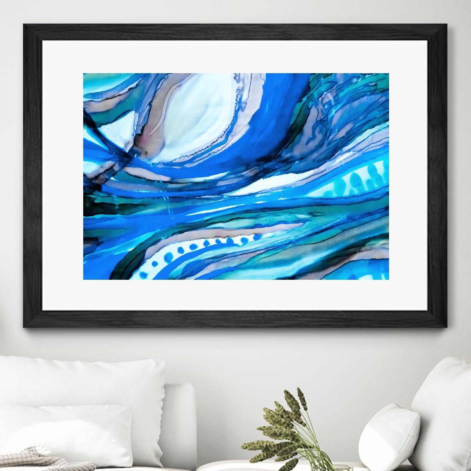 Spa II by Ritika Ghandi on GIANT ART - turquoise abstract