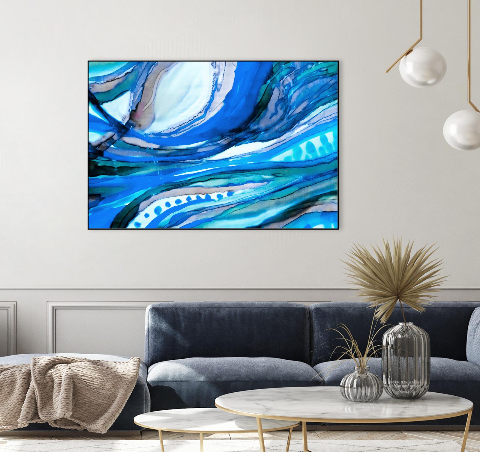 Spa II by Ritika Ghandi on GIANT ART - turquoise abstract