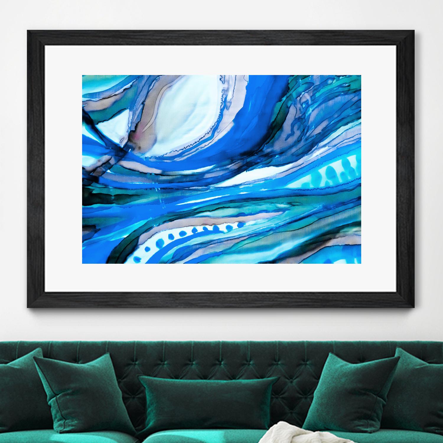 Spa II by Ritika Ghandi on GIANT ART - turquoise abstract