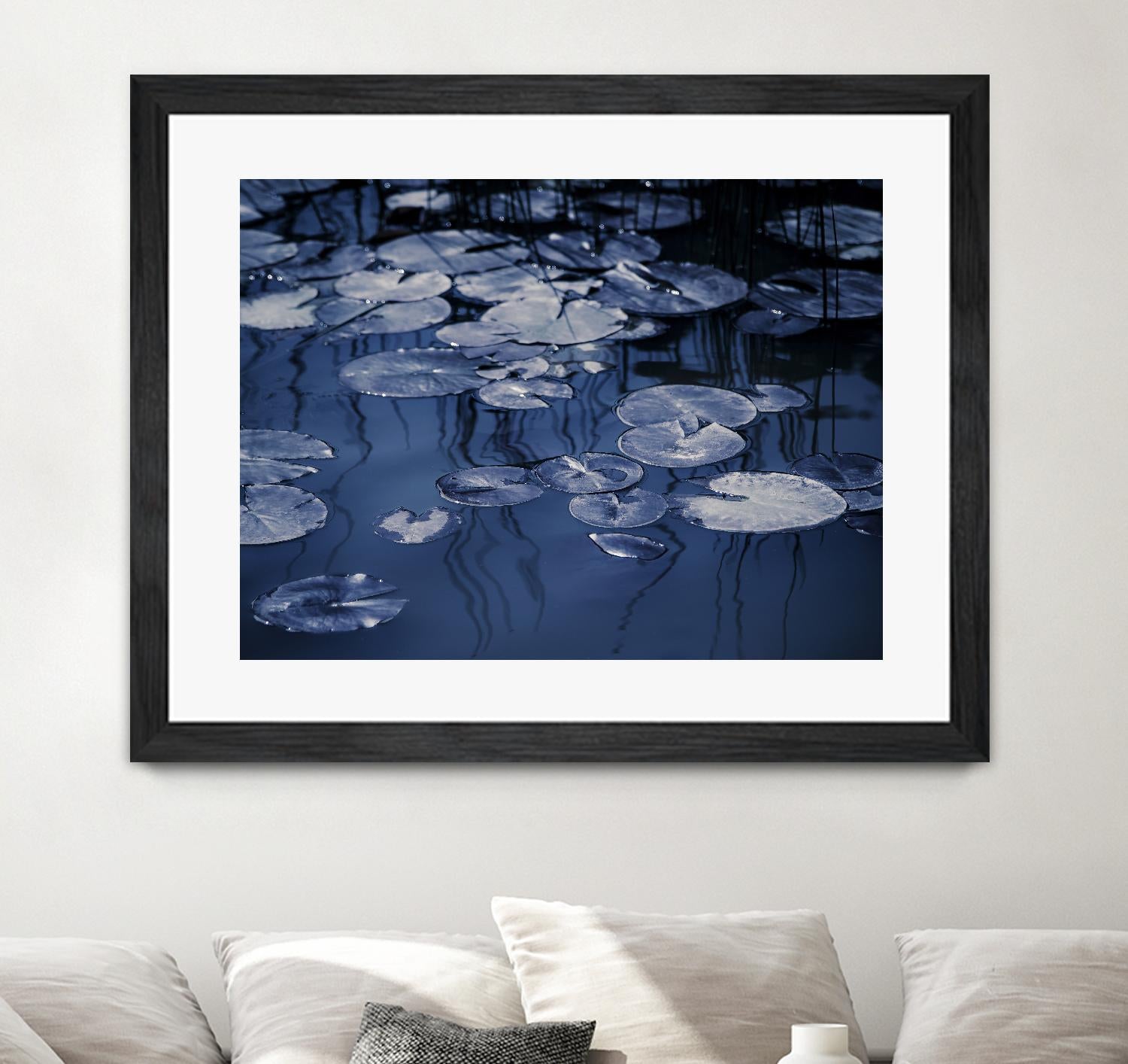 Lili Pond Blue VII by Marc Schacter on GIANT ART - grey photo art