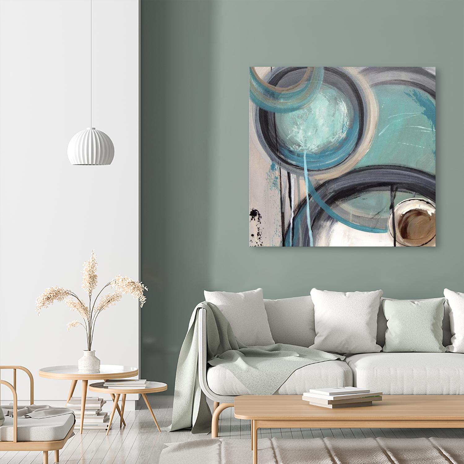 Instant Song I by Ruth Palmer on GIANT ART - green abstract